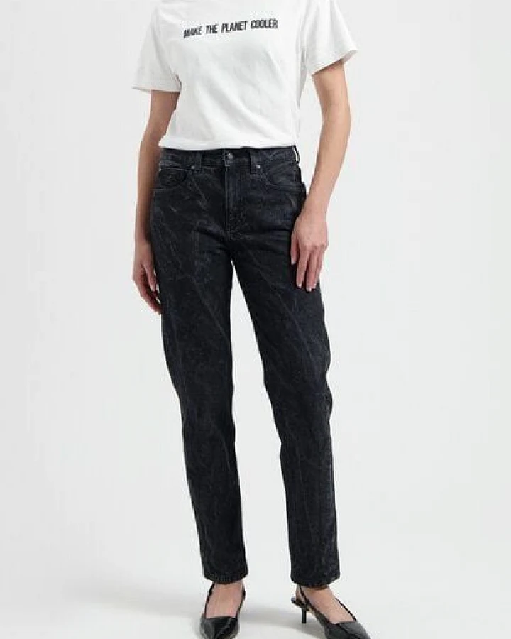 MUD Jeans Damen Jeans Straight Leg "Go - Dry Black"