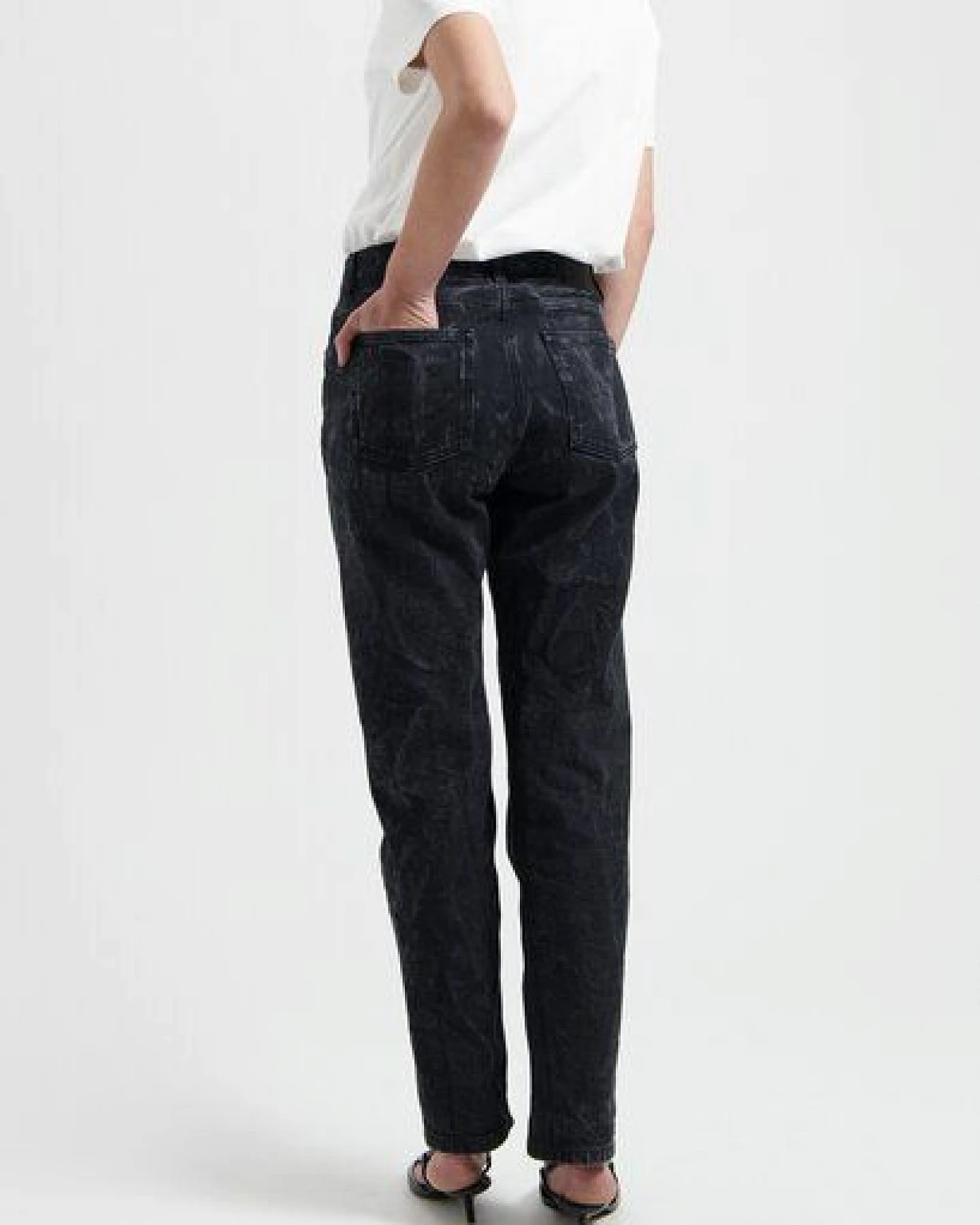 MUD Jeans Damen Jeans Straight Leg "Go - Dry Black" – Ansicht 3