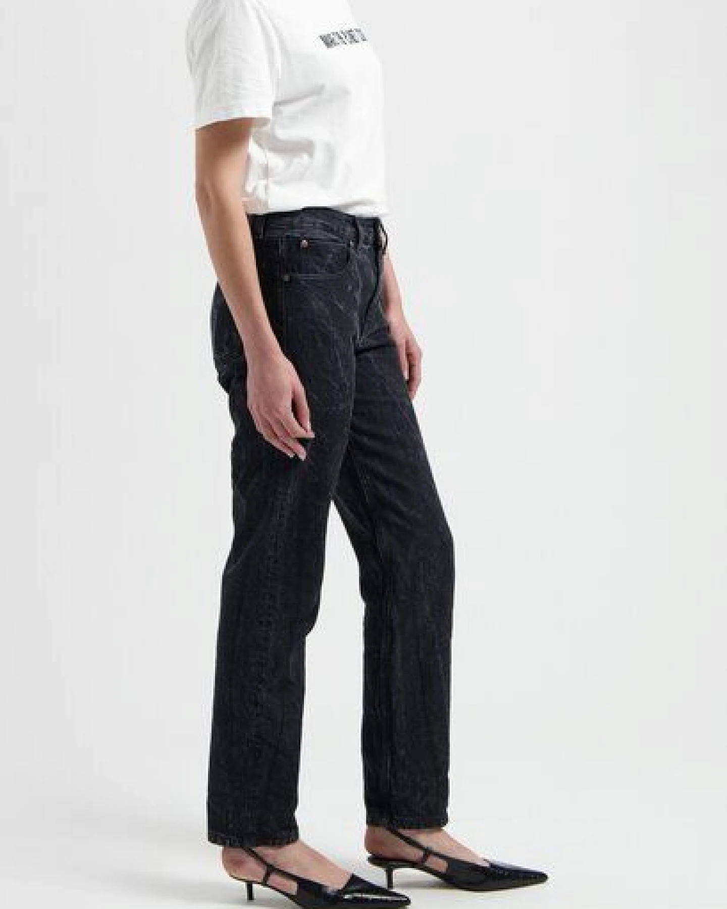 MUD Jeans Damen Jeans Straight Leg "Go - Dry Black" – Ansicht 2