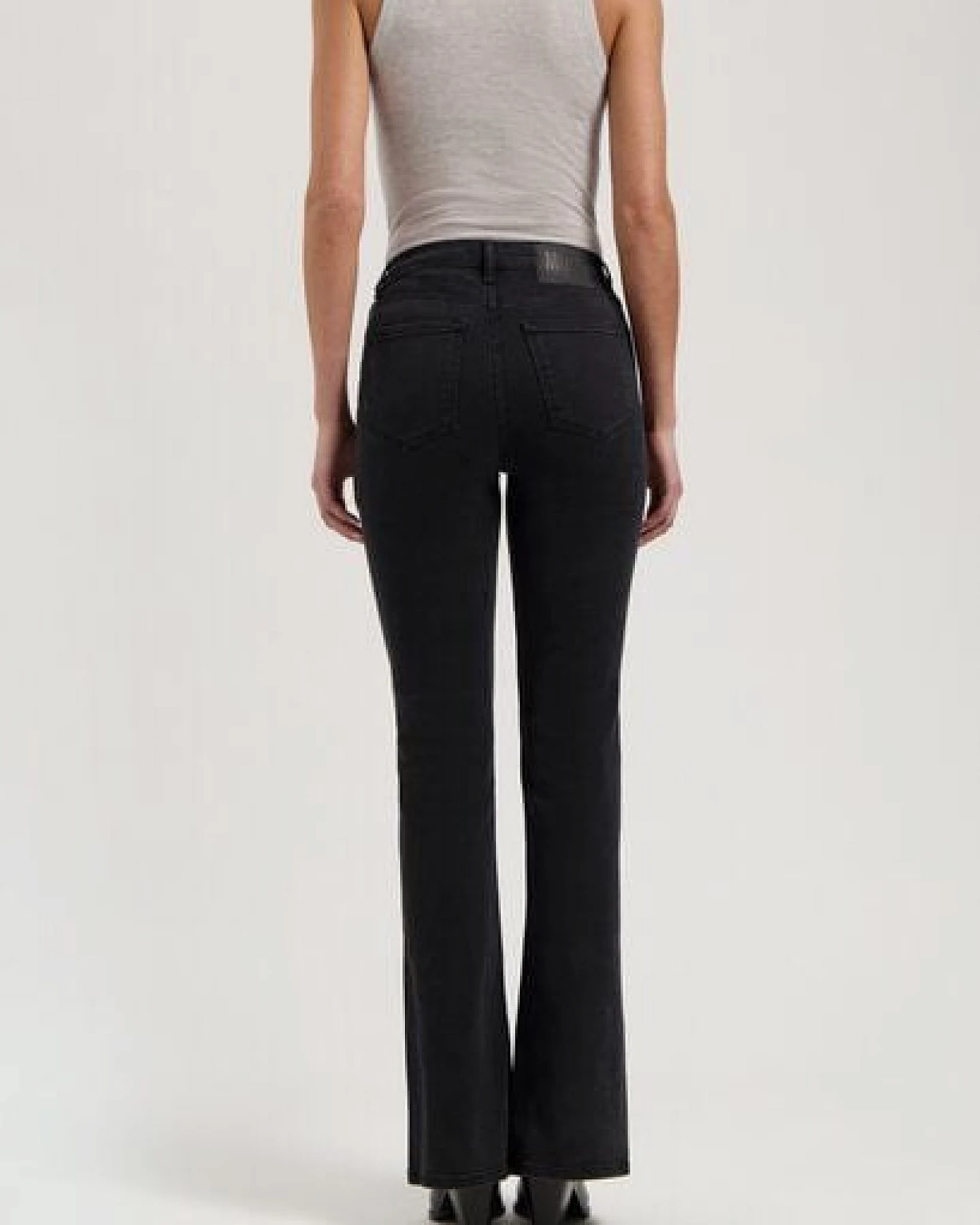 MUD Jeans Damen Jeans Flared "Isy - Stone Black" – Ansicht 3
