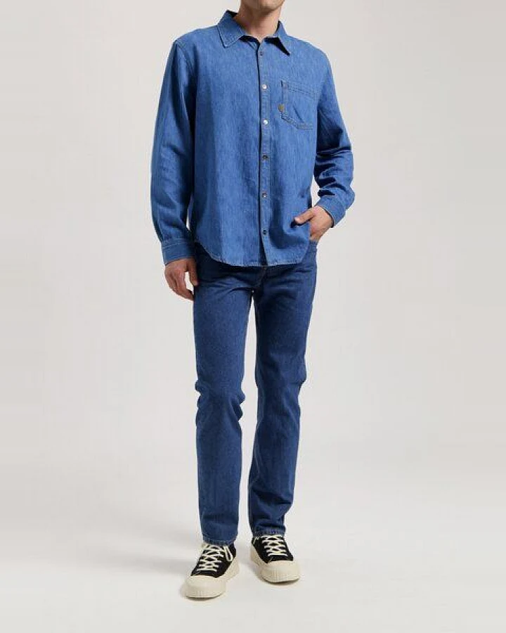 MUD Jeans Herren Jeans Straight Leg "John - Medium Stone"