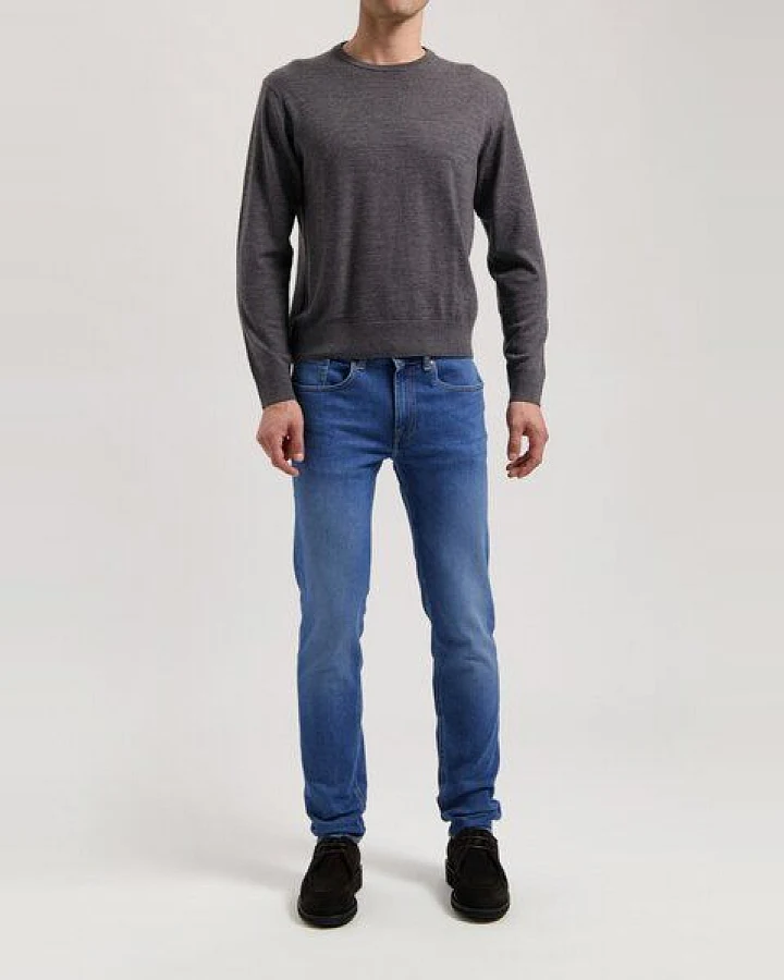 MUD Jeans Herren Jeans Tapered "Dunn - Pure Blue"