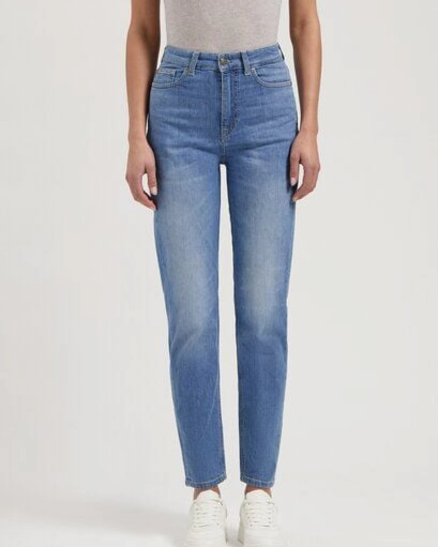 MUD Jeans Damen Jeans Tapered "Mams - Old Stone" – Ansicht 4