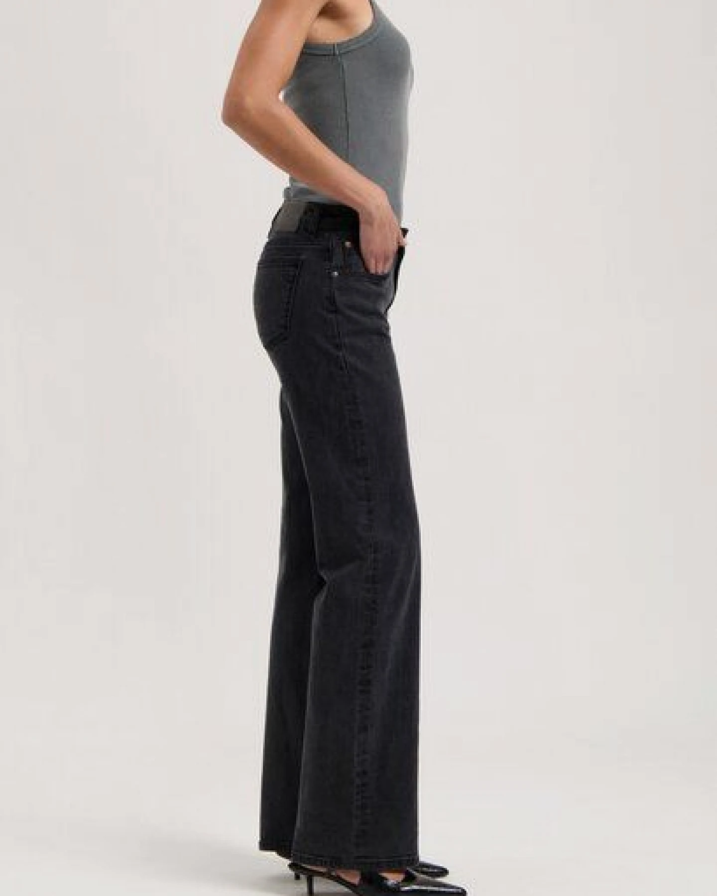 MUD Jeans Damen Jeans Straight Leg "Carry - Black Vintage" – Ansicht 2