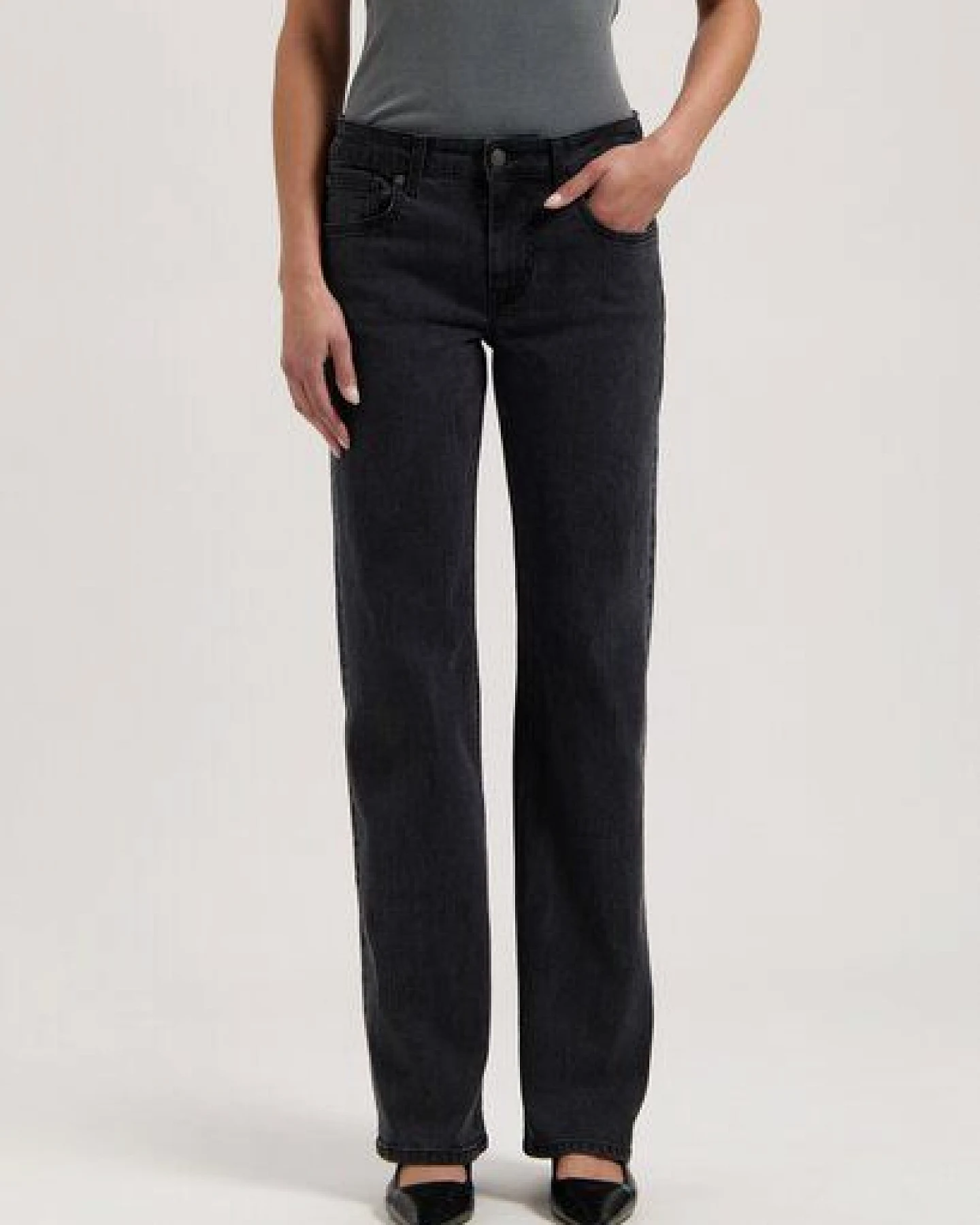 MUD Jeans Damen Jeans Straight Leg "Carry - Black Vintage" – Ansicht 4