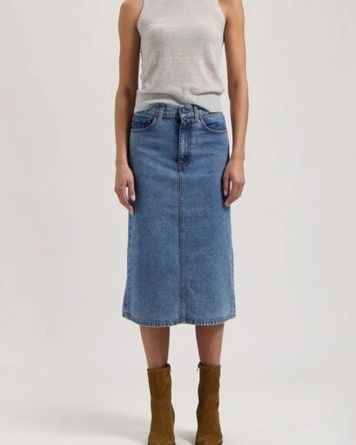 MUD Jeans Damen Rock "Gwen - Stone Vintage"