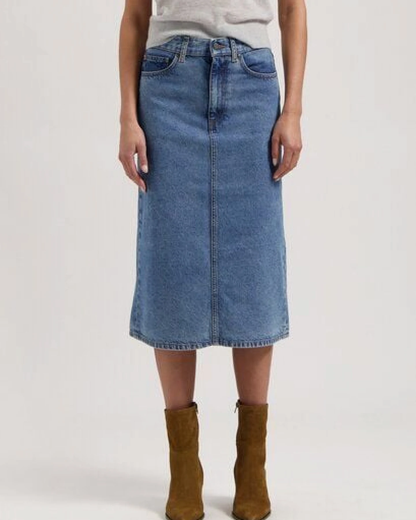 MUD Jeans Damen Rock "Gwen - Stone Vintage" – Ansicht 4