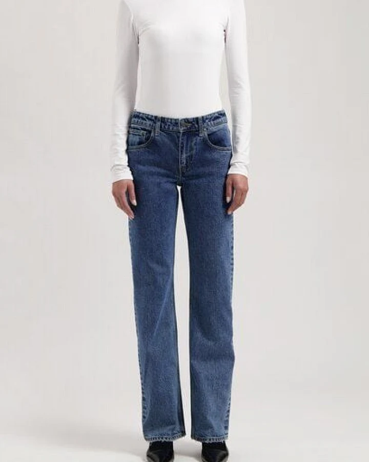 MUD Jeans Damen Jeans Straight Leg "Carry - Stone Vintage"
