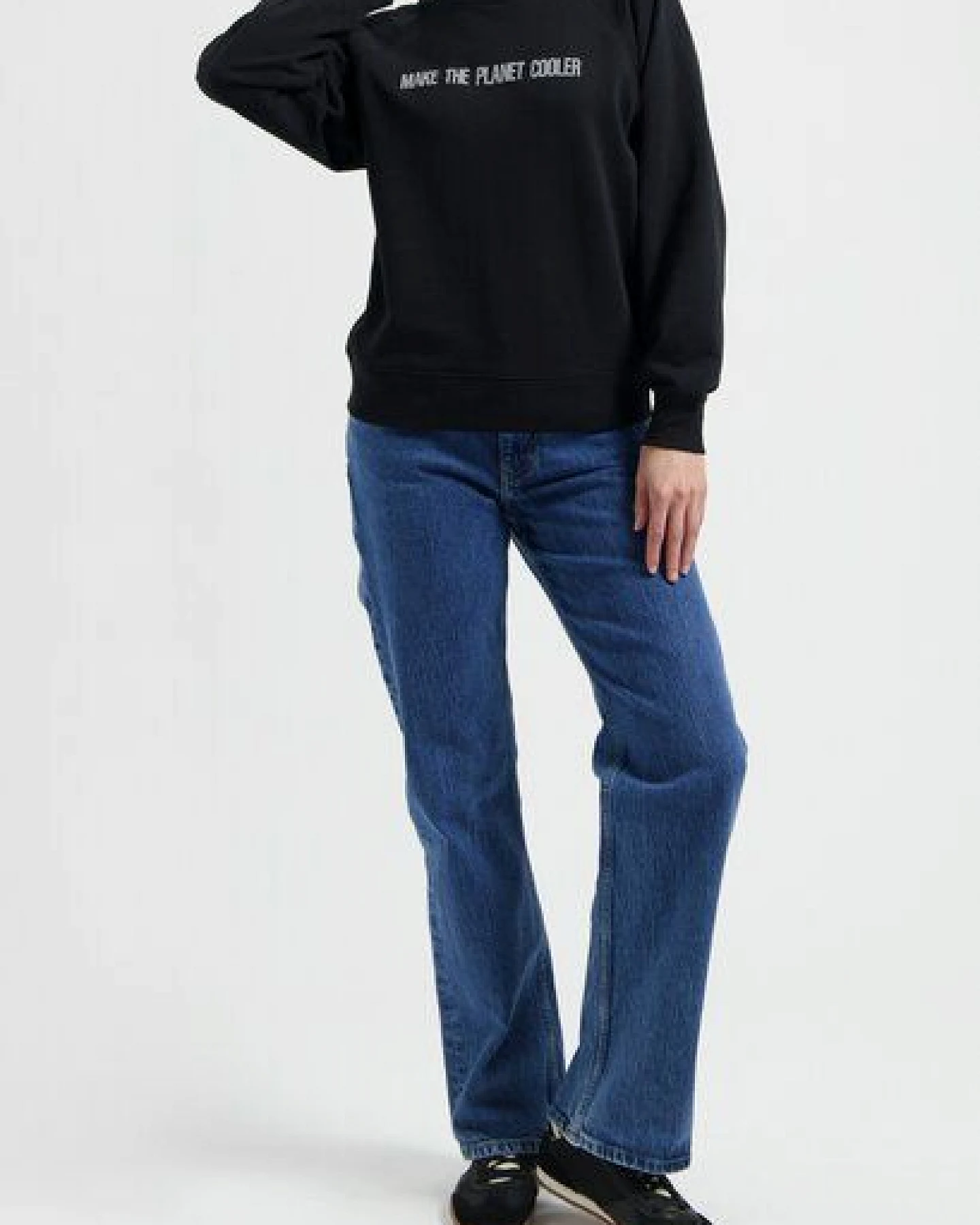 MUD Jeans Damen Sweatshirt "Clara - Black" – Ansicht 3