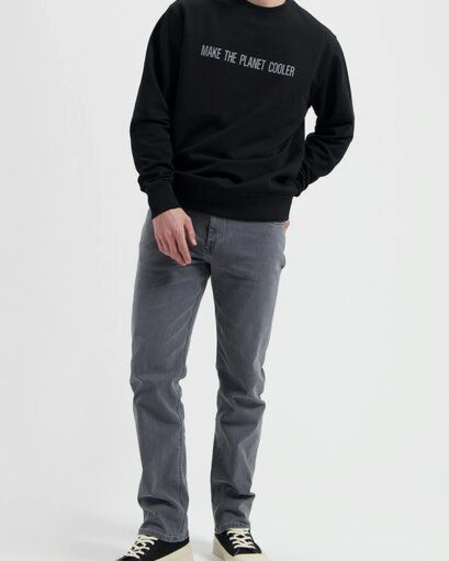 MUD Jeans Herren Sweatshirt "Ty - Black" – Ansicht 3