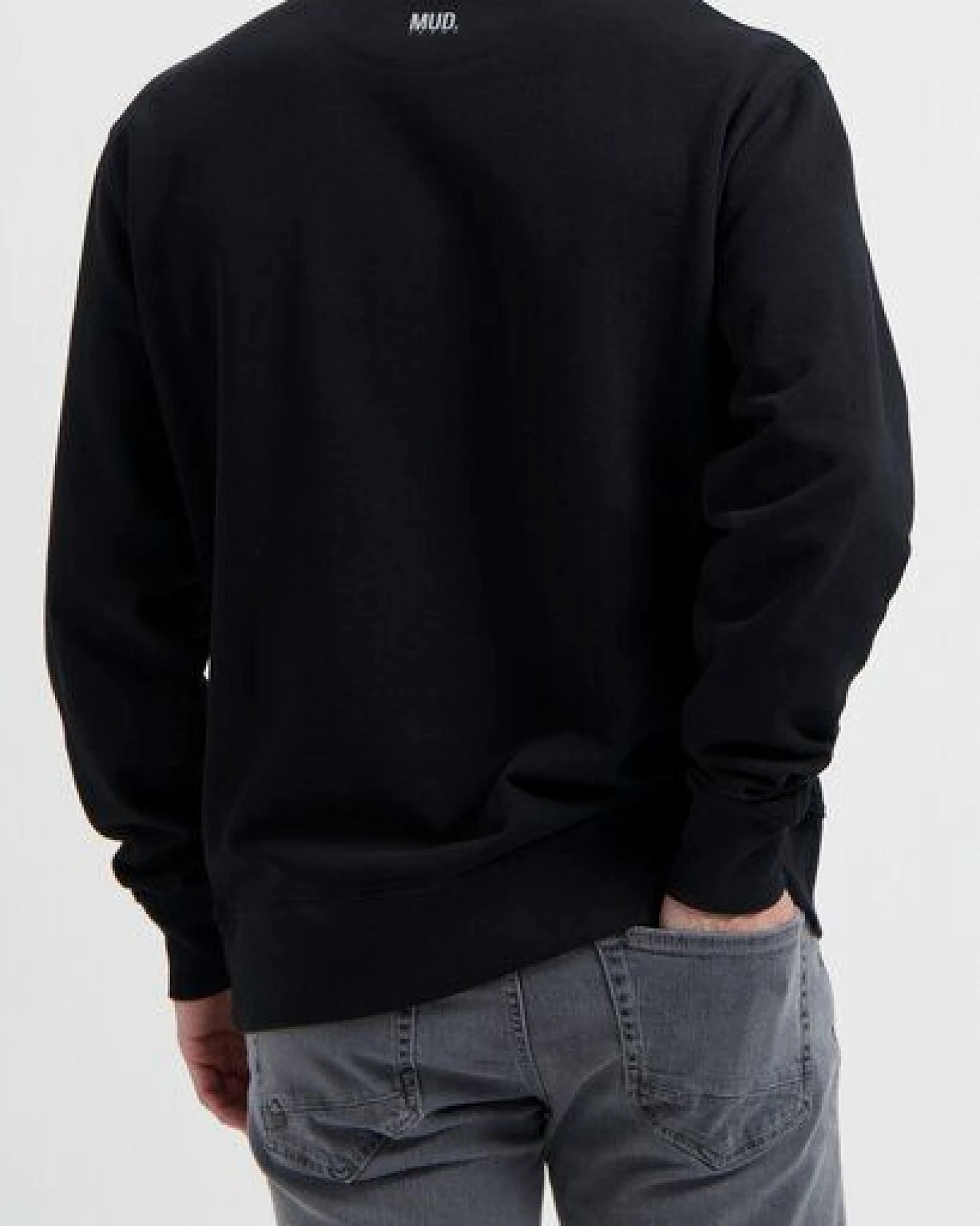 MUD Jeans Herren Sweatshirt "Ty - Black" – Ansicht 2