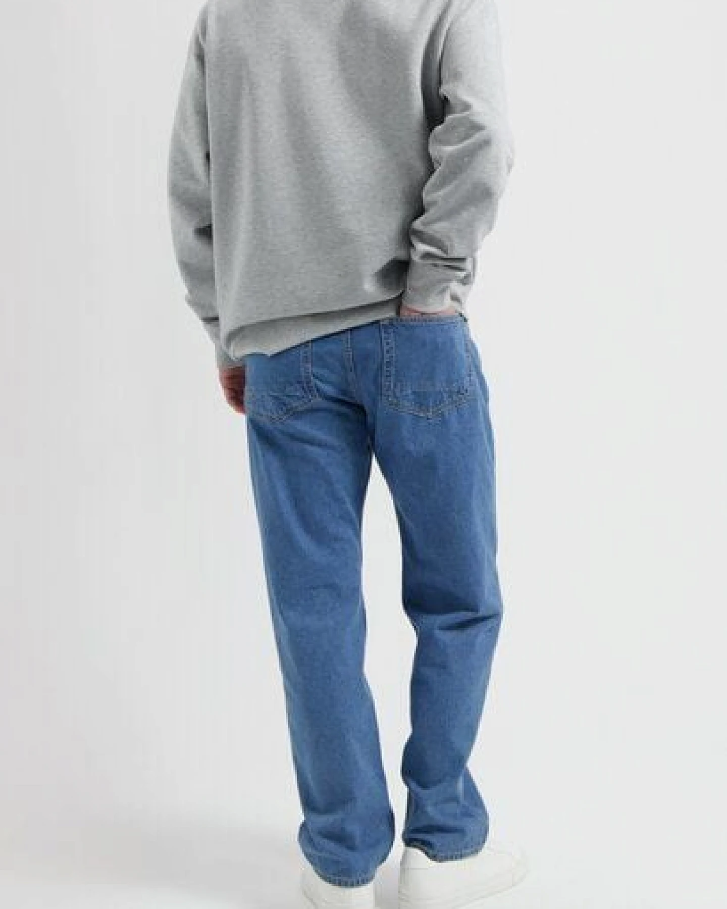 MUD Jeans Herren Sweatshirt "Ty - Heather Grey" – Ansicht 4