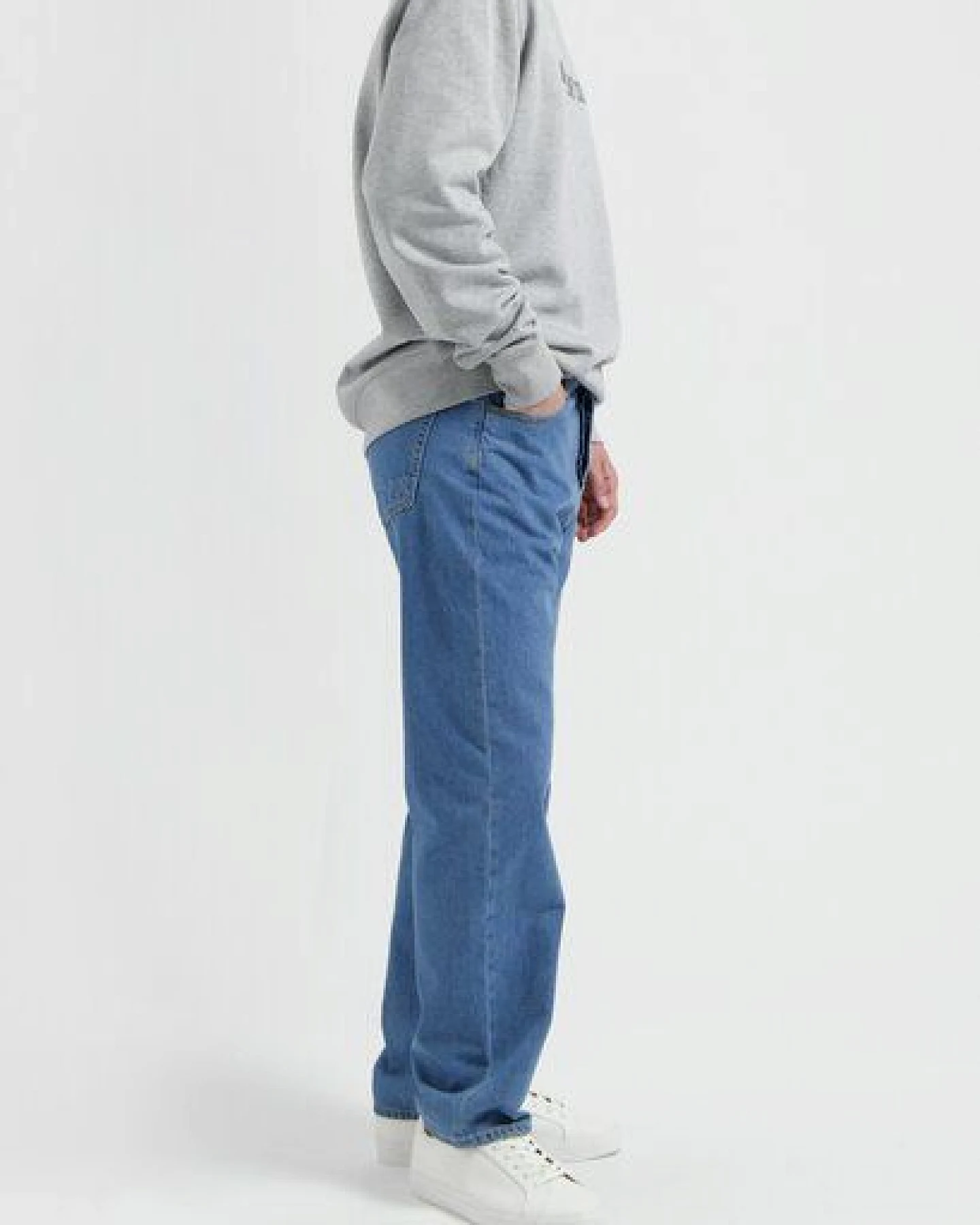 MUD Jeans Herren Sweatshirt "Ty - Heather Grey" – Ansicht 3