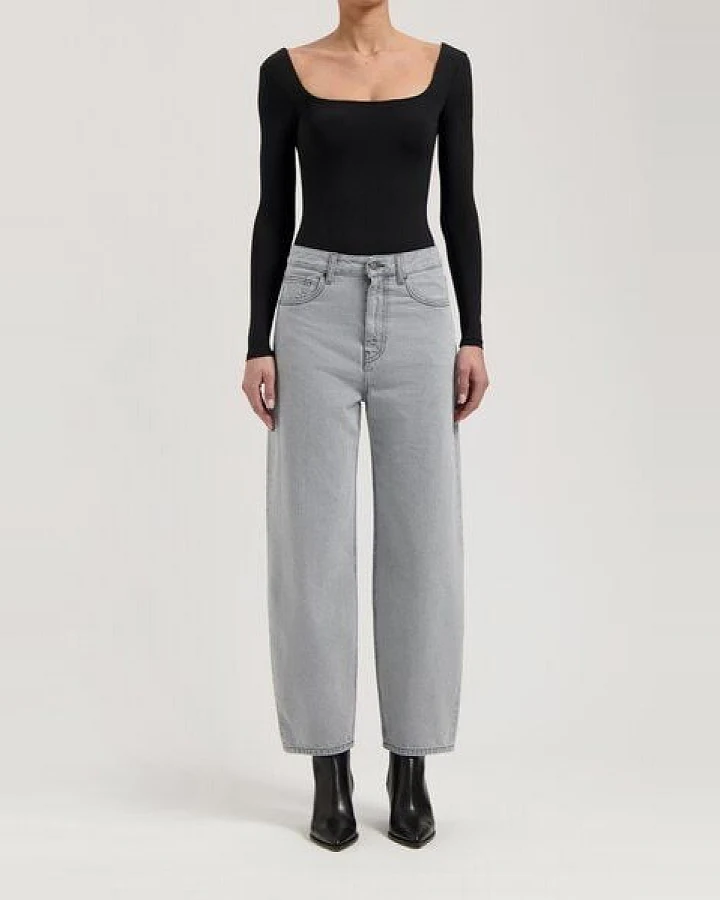 MUD Jeans Damen Jeans Barrel Fit "Brooke - Light Grey"