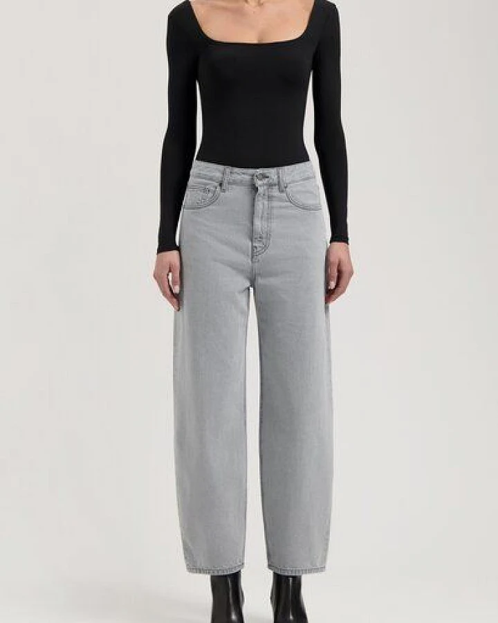 MUD Jeans Damen Jeans Barrel Fit "Brooke - Light Grey"