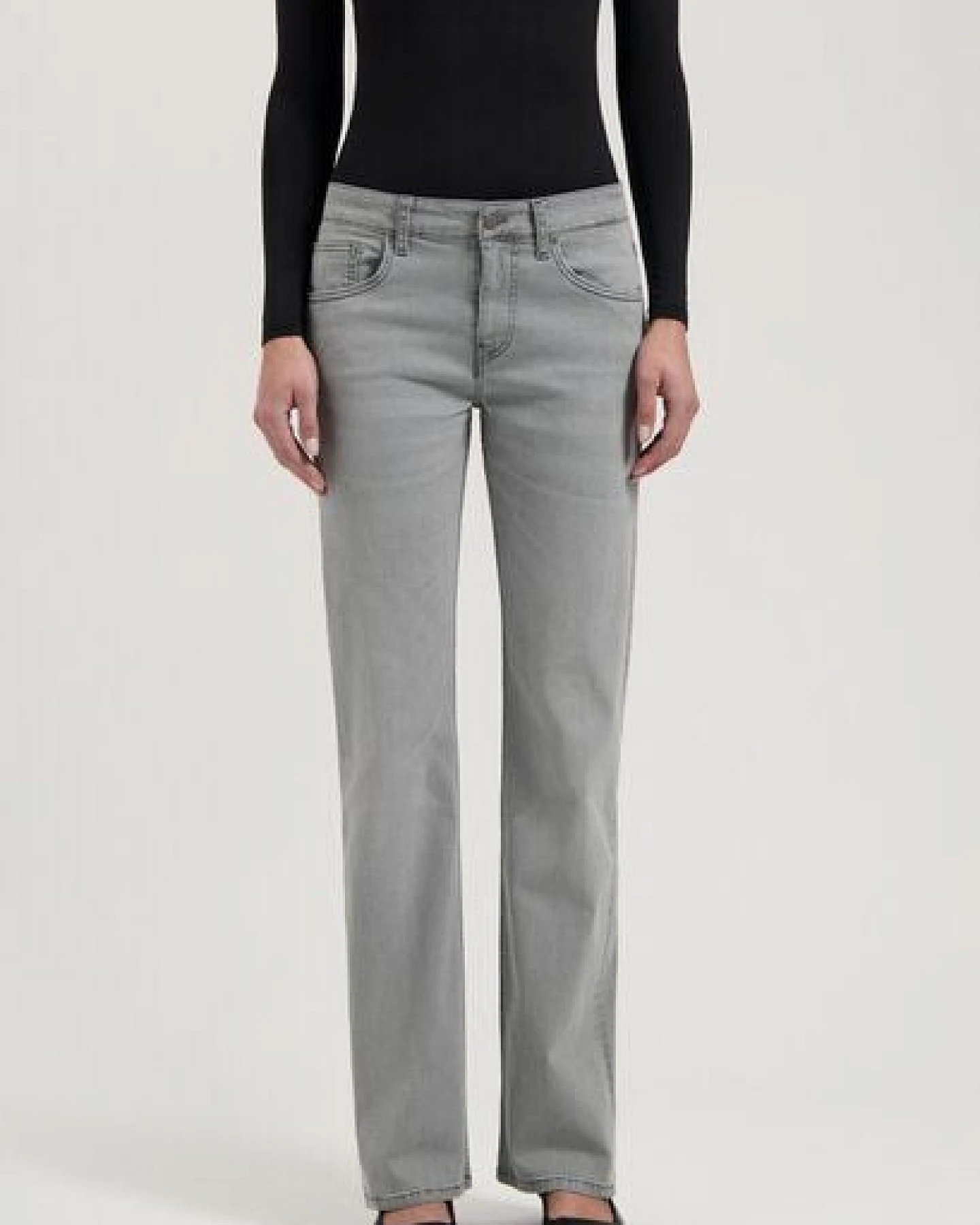 MUD Jeans Damen Jeans Straight Leg "Carry - Light Grey" – Ansicht 4