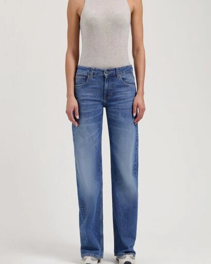 MUD Jeans Damen Jeans Loose Fit "Cleo - Old Stone"