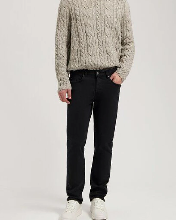 MUD Jeans Herren Jeans Tapered "Hank - Stone Black"