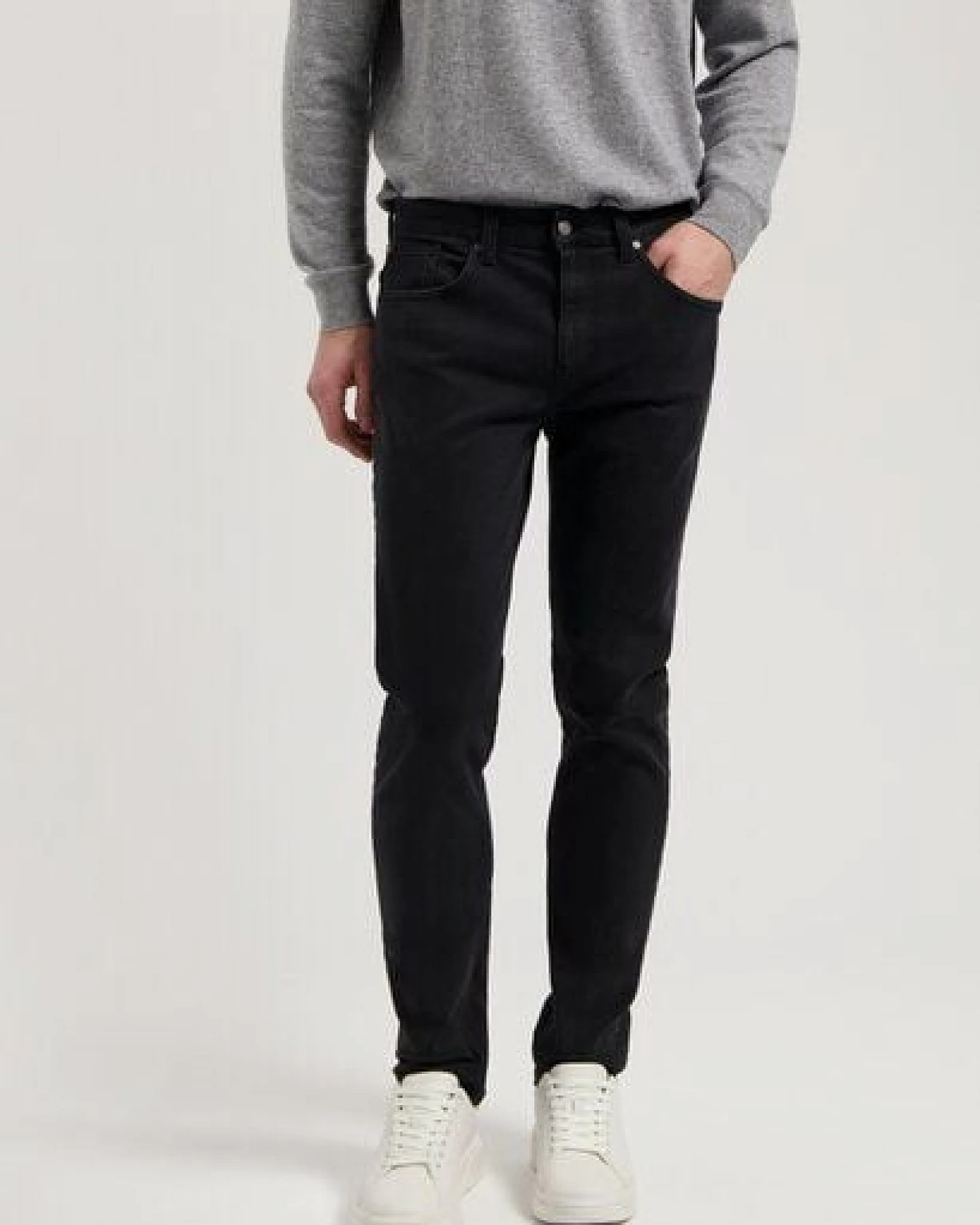 MUD Jeans Herren Jeans Slim Fit "Rick - Stone Black" – Ansicht 4