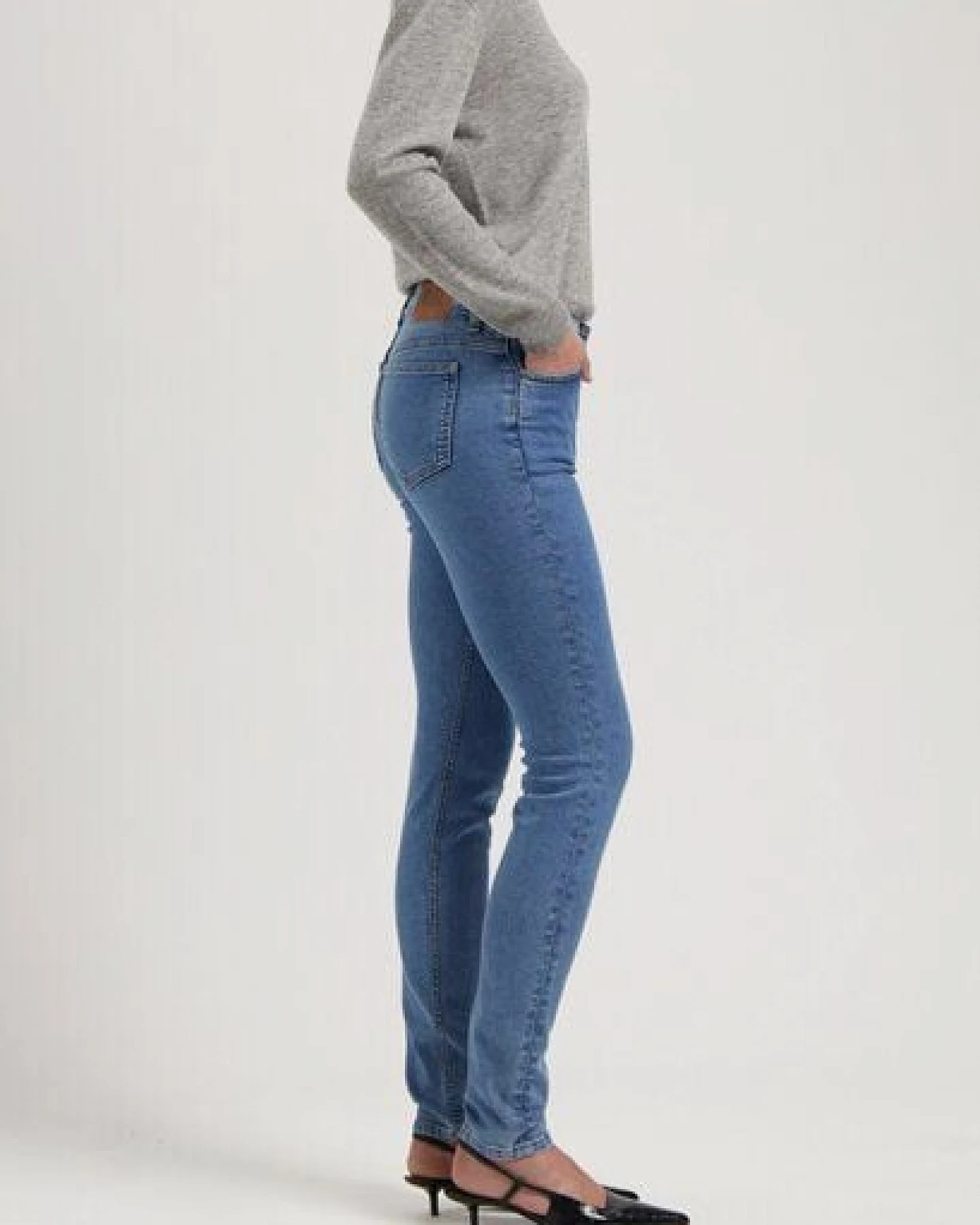 MUD Jeans Damen Jeans Skinny Fit "Skyler - Stone Vintage" – Ansicht 2
