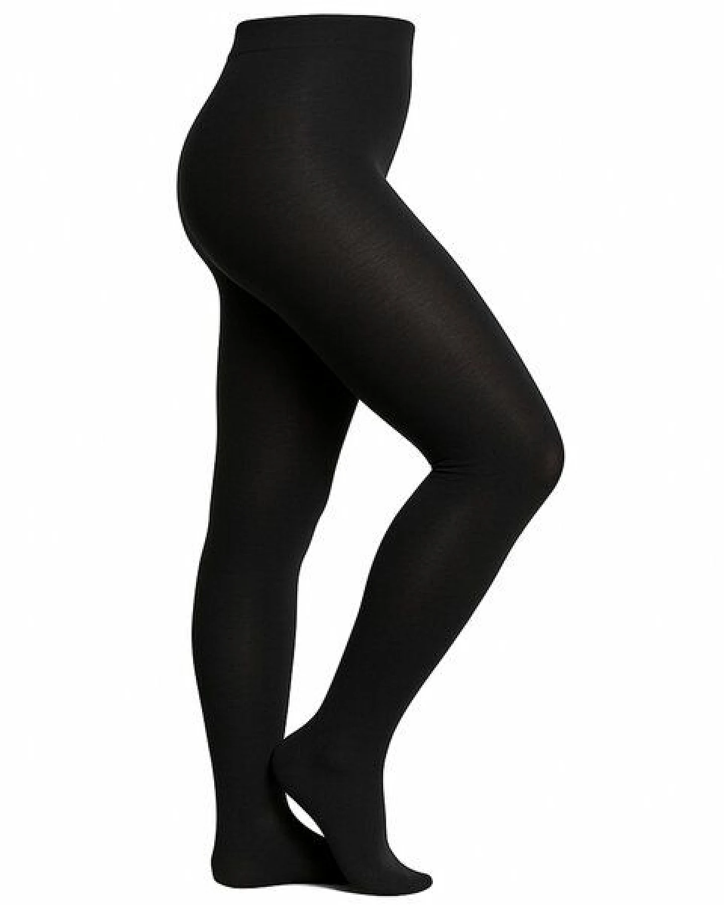 Bruno Barella Damen Strumpfhose Schwarz – Winter Warm, Bio-Baumwolle & Stretch – Ansicht 2