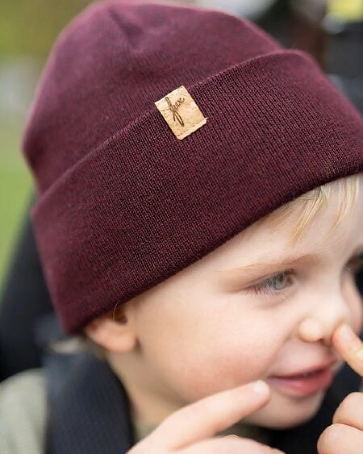 FUXBAU Kinder Merino Kork Beanie