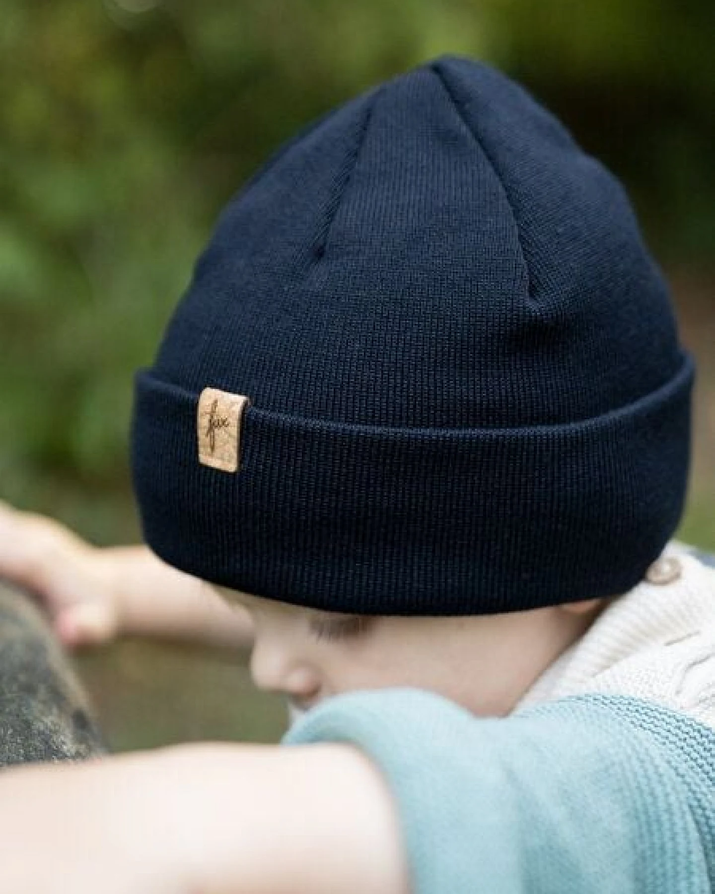 FUXBAU Kinder Merino Kork Beanie – Ansicht 3