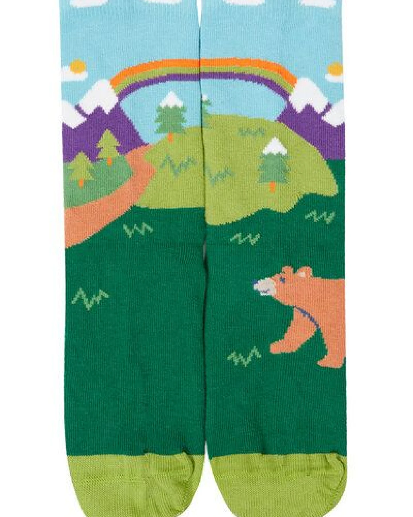 Frugi Kindersocken in Dreierpack mit unterwegs im Wildniss – Ansicht 4