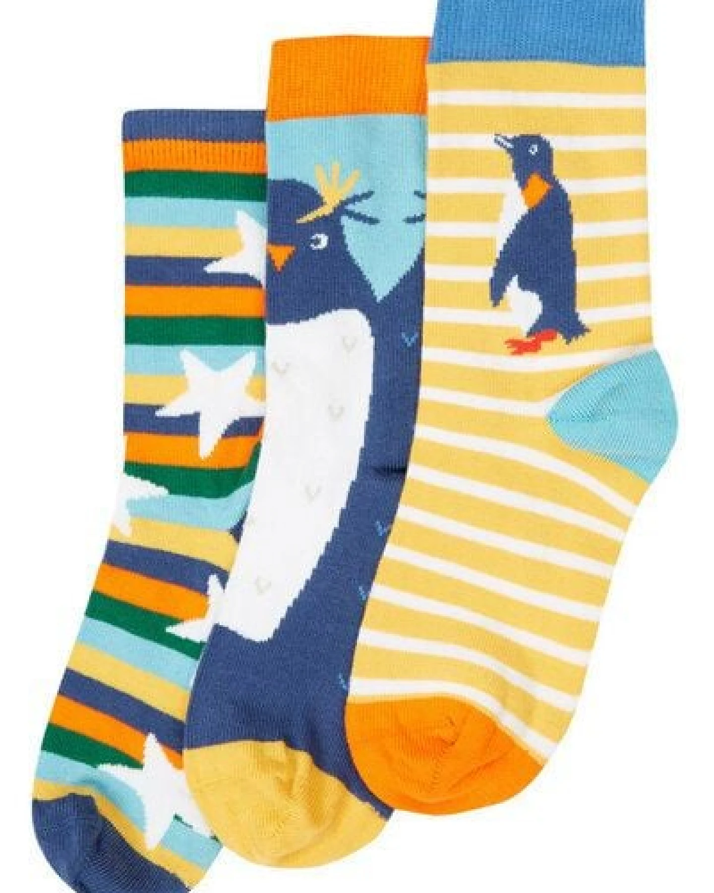 Frugi Kindersocken in Dreierpack mit Pinguine – Ansicht 2