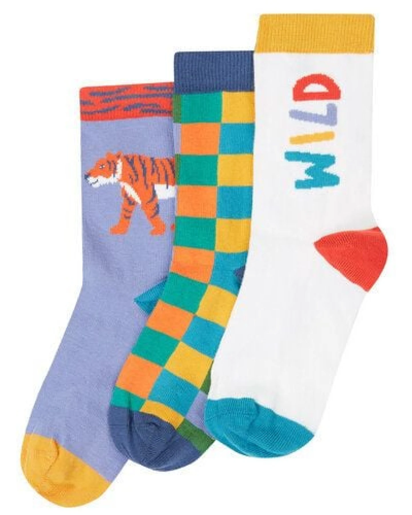 Frugi Kindersocken in Dreierpack mit Stay Wild – Ansicht 2