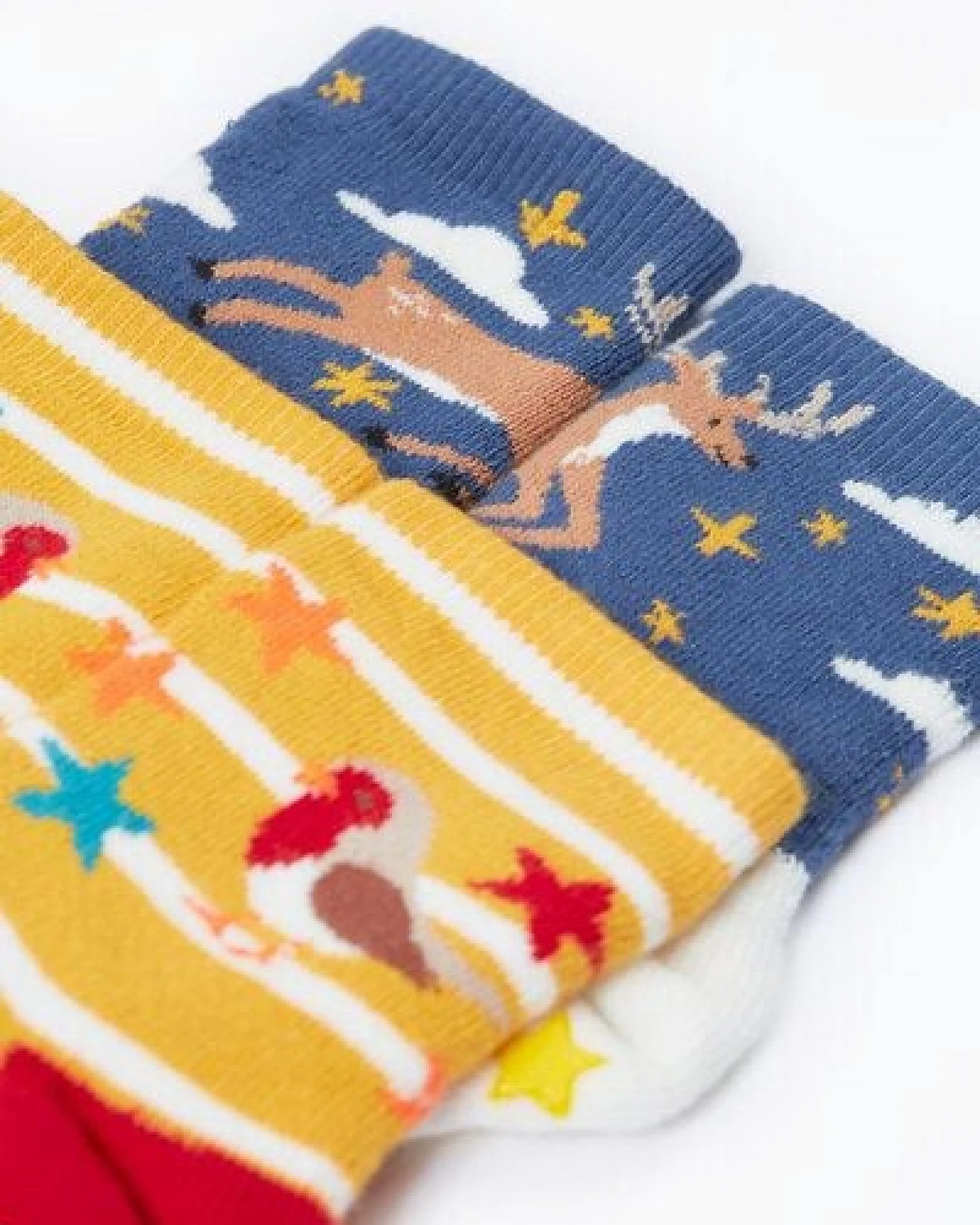 Frugi Weihnachts dicke Socken in Zweierpack mit Antirutsch-Noppen – Ansicht 4