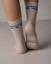 Beige/Blau