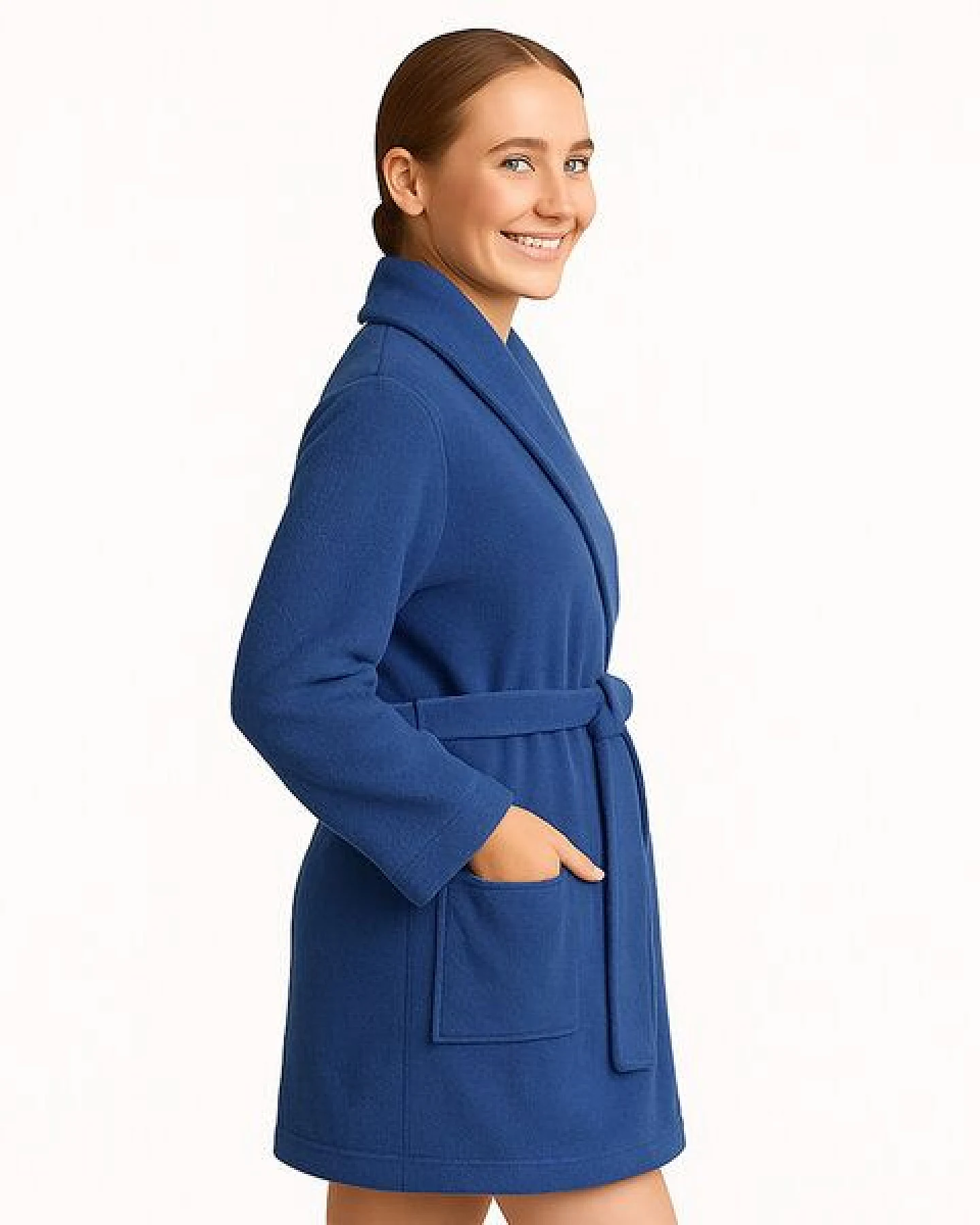 Dosanteks Damen Bademantel aus Bio-Baumwolle – weich, hautfreundlich & haltbar – Ansicht 3