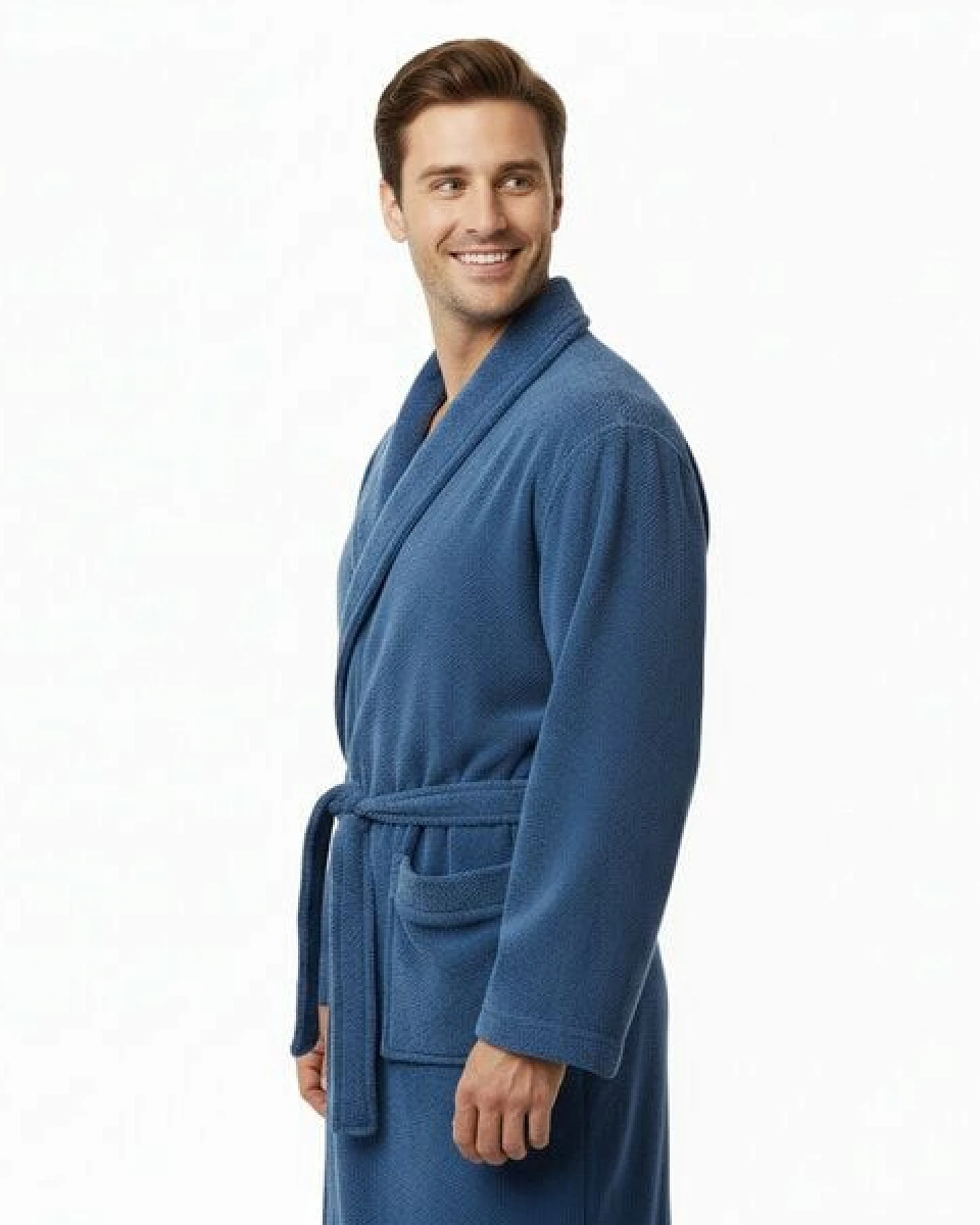 Dosanteks Herren Bademantel aus Bio-Baumwolle – weich, hautfreundlich & haltbar – Ansicht 4