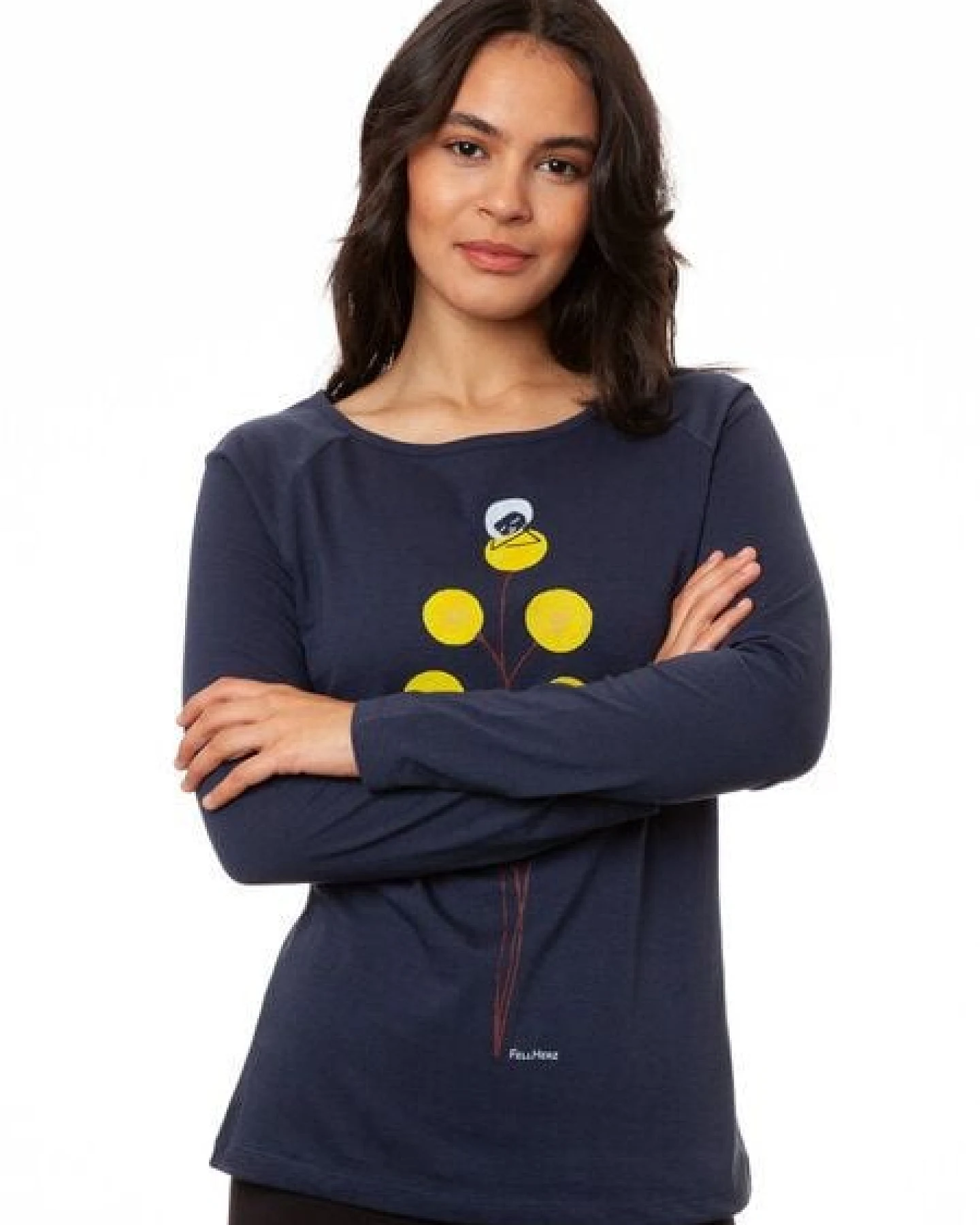 FellHerz Damen Raglan Longsleeve Just relax moonlit Bio Fair Vegan – Ansicht 3