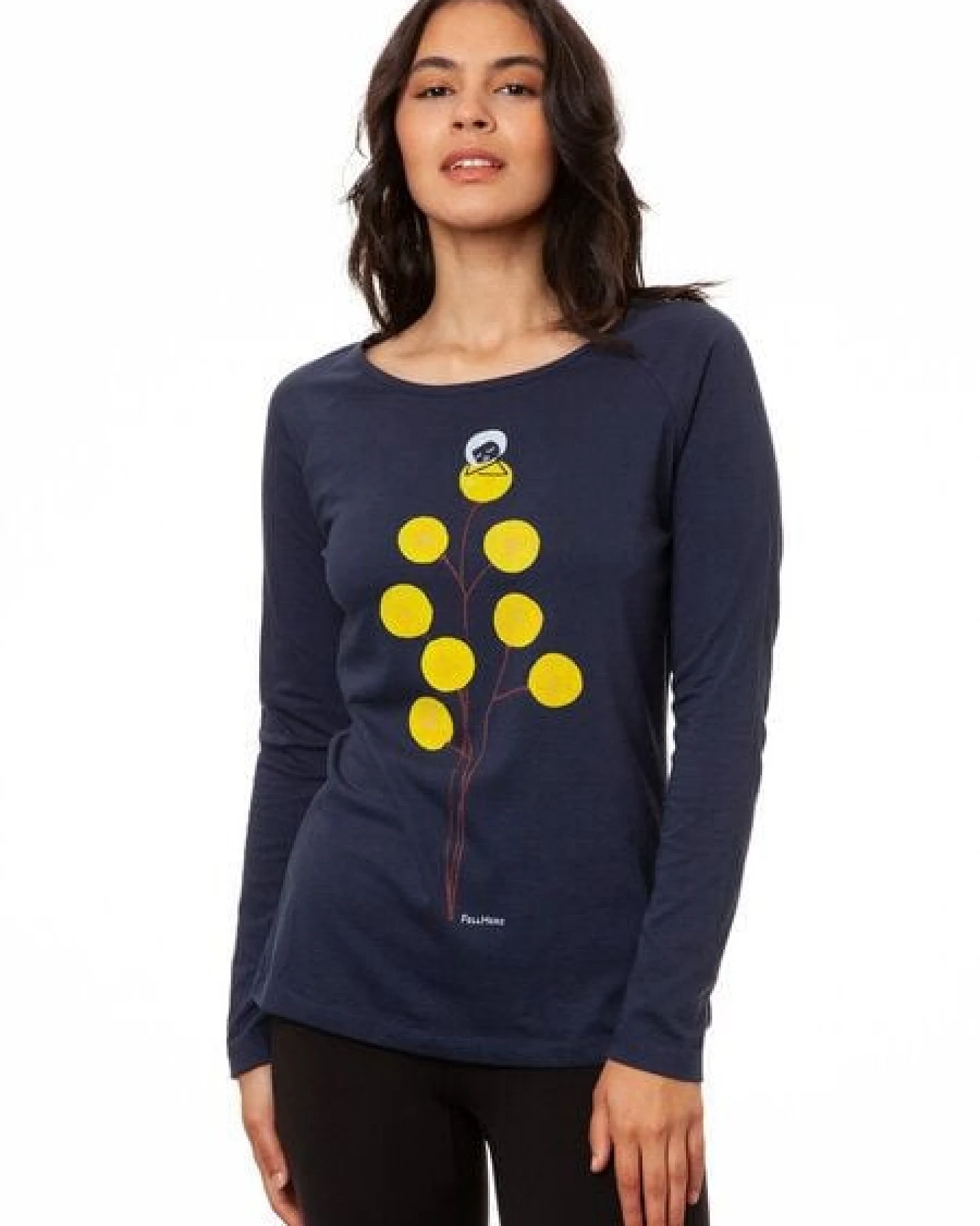 FellHerz Damen Raglan Longsleeve Just relax moonlit Bio Fair Vegan – Ansicht 4