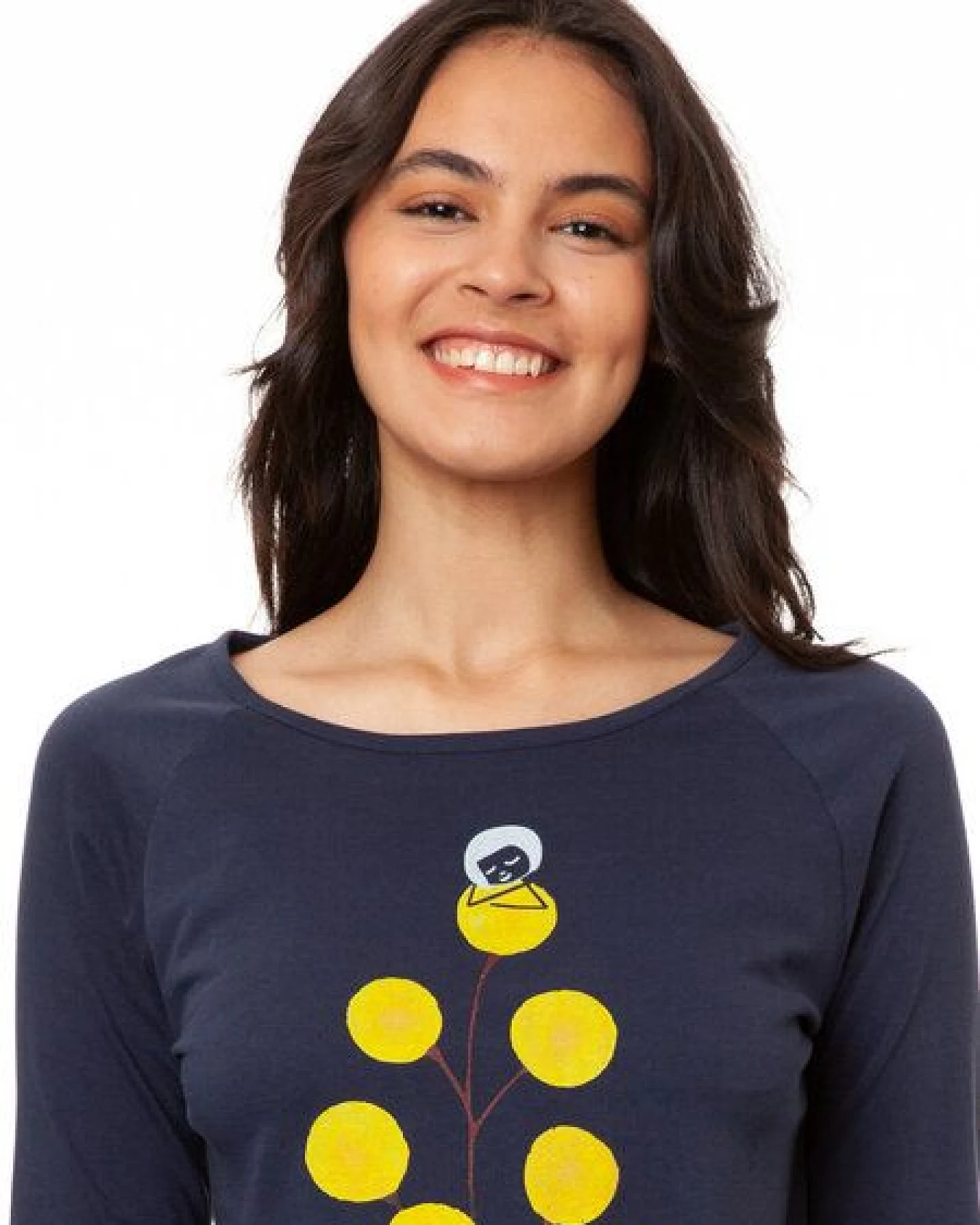FellHerz Damen Raglan Longsleeve Just relax moonlit Bio Fair Vegan – Ansicht 2