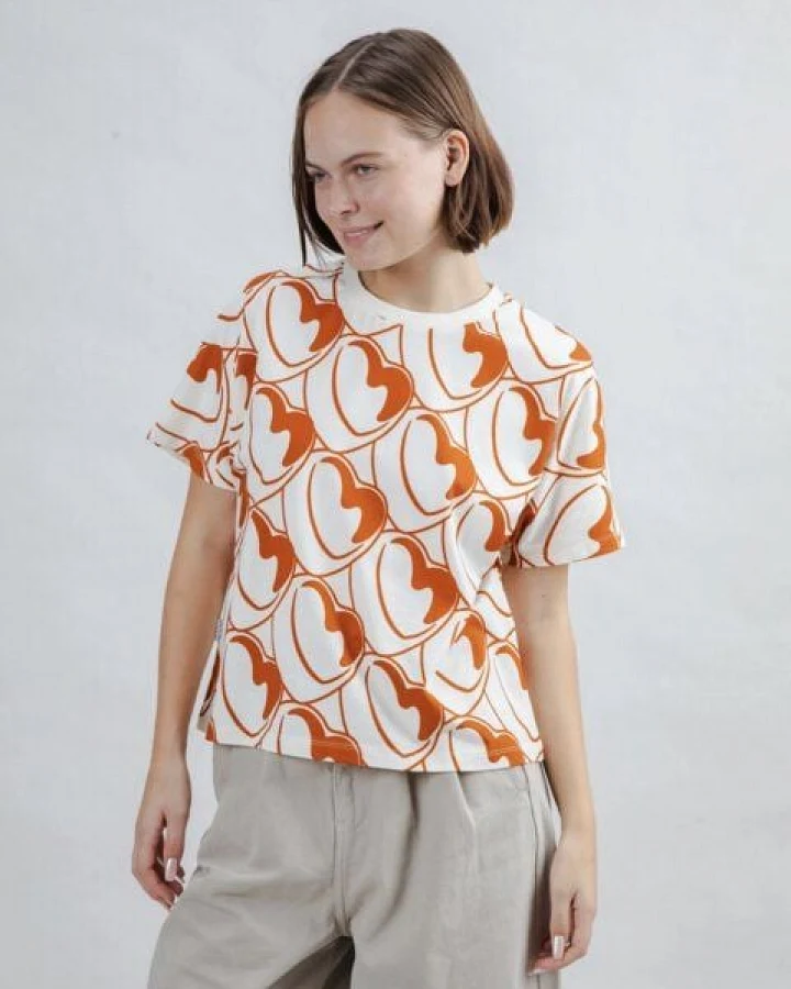 Brava Fabrics Bombon Allover Oversize T-Shirt Braun