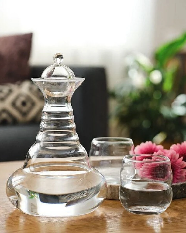 LivingDesigns Set Karaffe Alladin Peace mit 2 Trinkgläsern