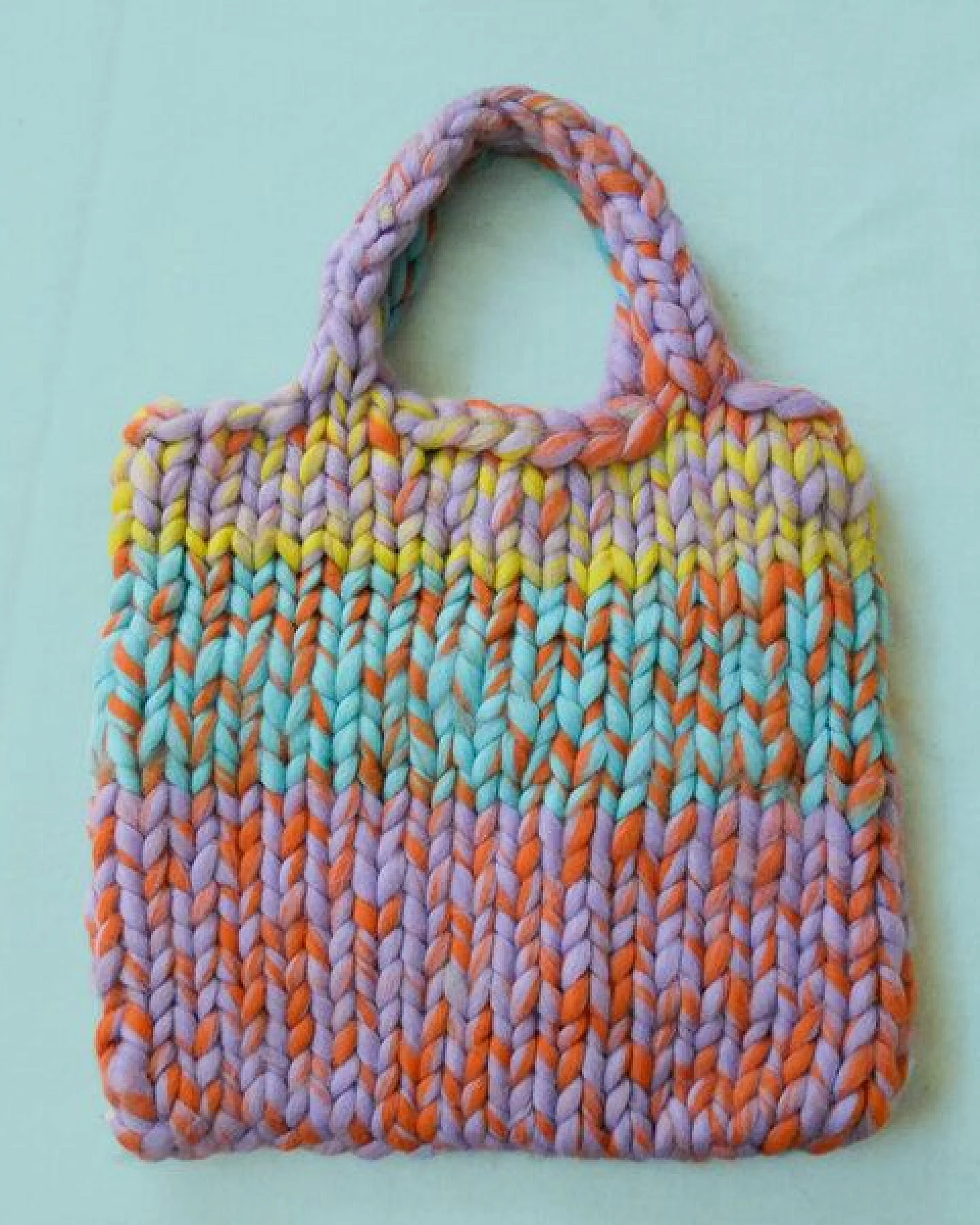 PANAPUFA handgefertigte Shopper-Tasche aus dicker Wolle – Ansicht 2