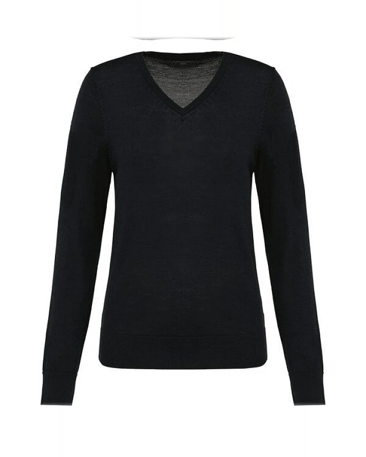 Greenspired Merino-Damenpullover mit V-Ausschnitt 220g/m²