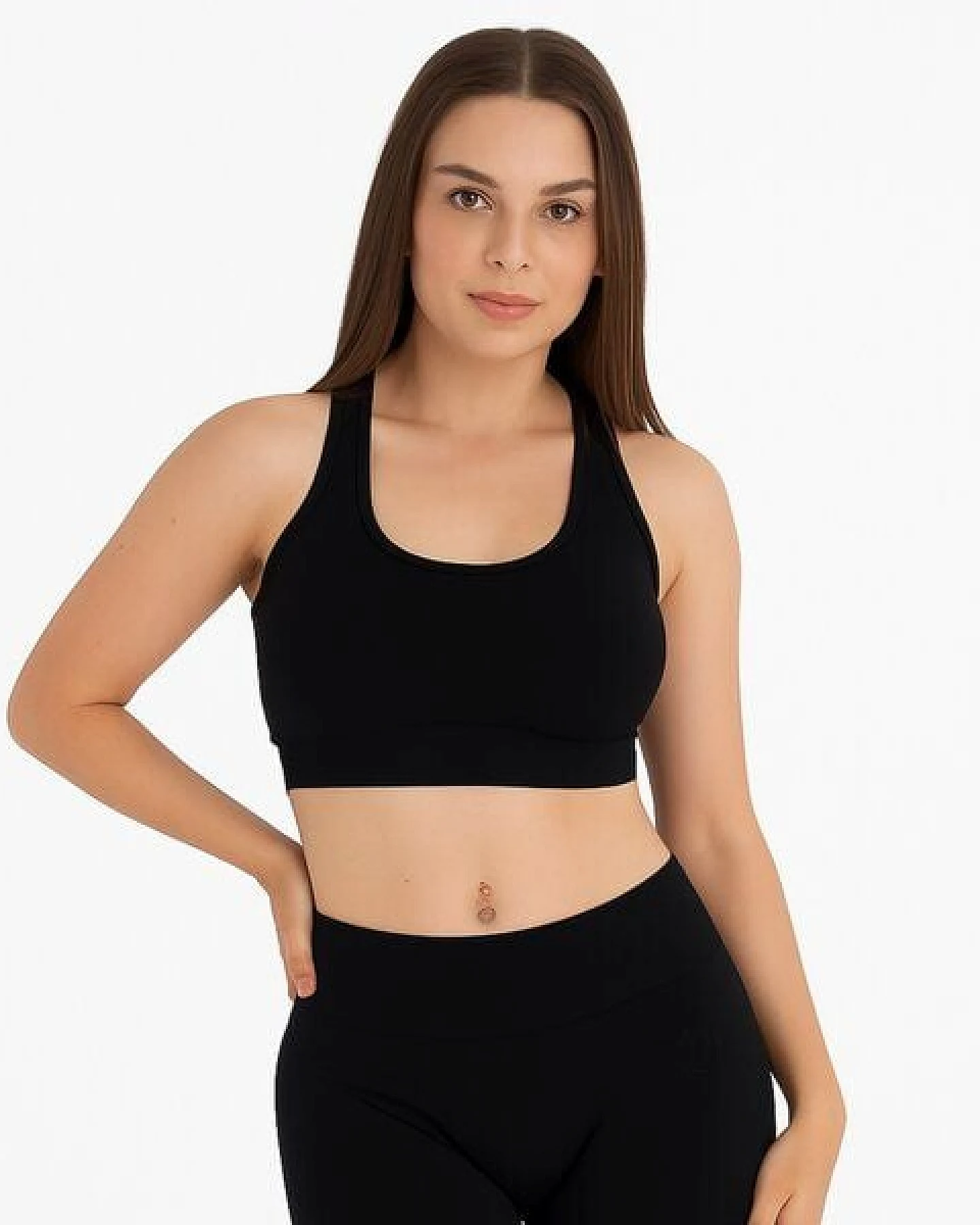 Bruno Barella Sport-BH Schwarz Bustier für Damen – Fitness, Yoga & Freizeit – Ansicht 4