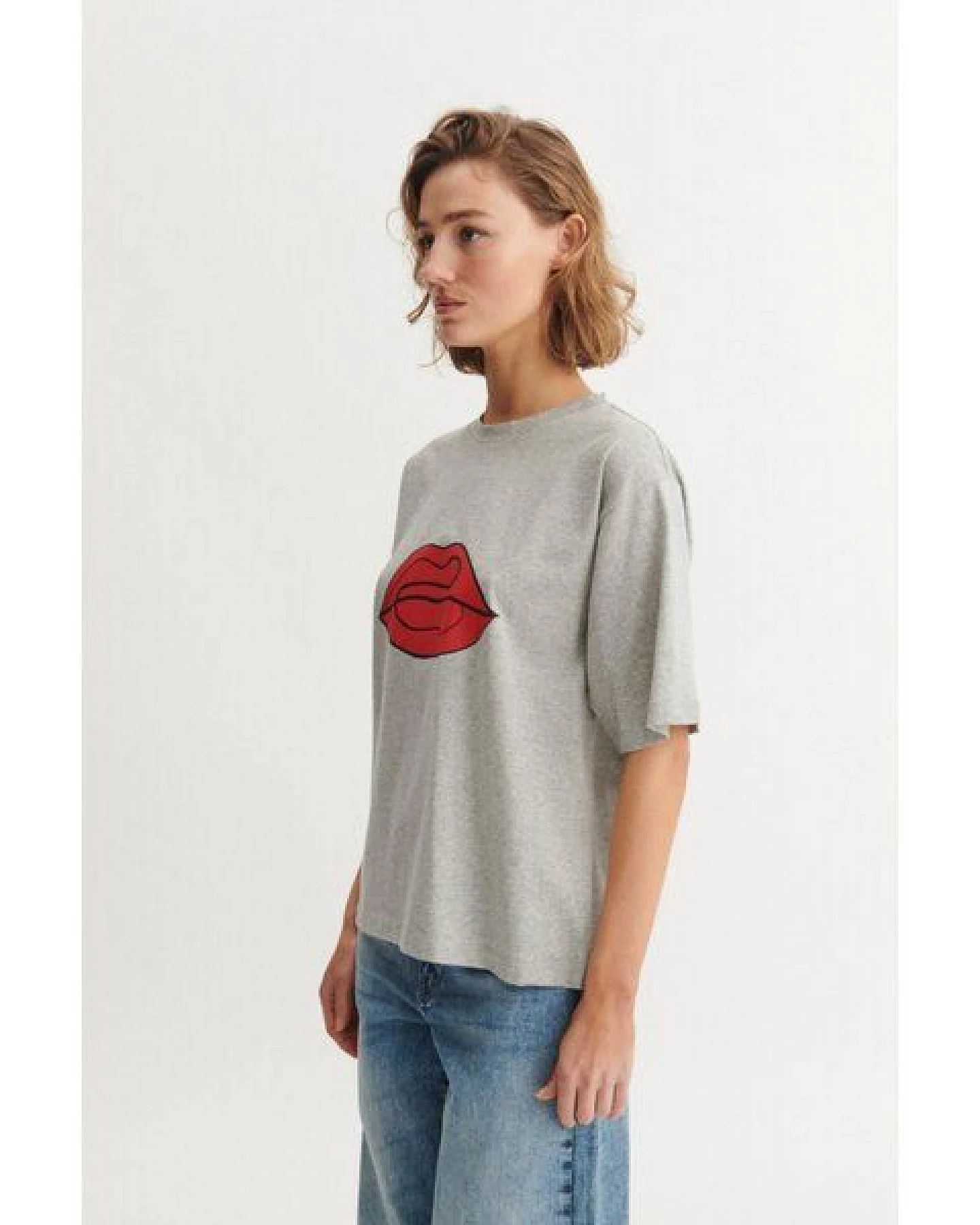 Basic Apparel T-Shirt RAJA RED LIP aus Bio-Baumwolle GOTS – Ansicht 3