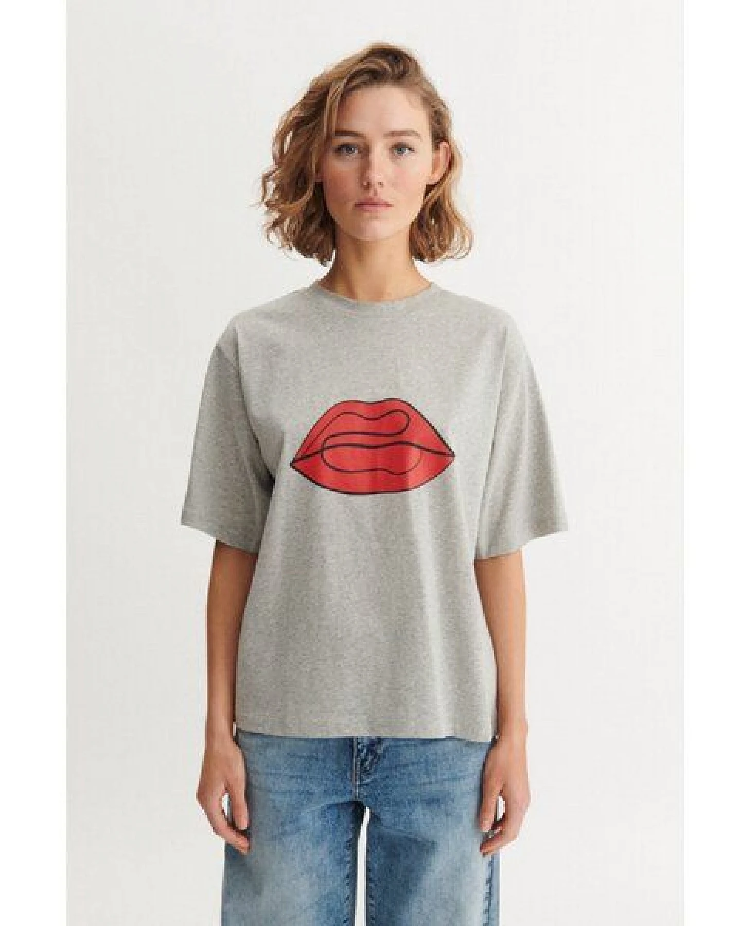 Basic Apparel T-Shirt RAJA RED LIP aus Bio-Baumwolle GOTS – Ansicht 2