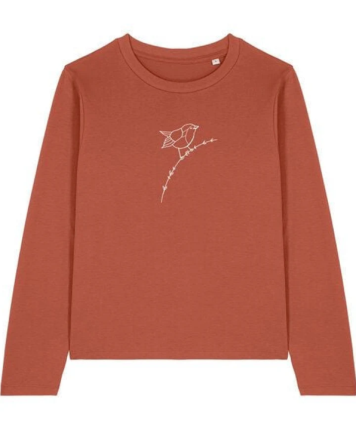 Brandless Basic Bio Damen Longsleeve Rotkehlchen 180 g/m² XXS - XXL