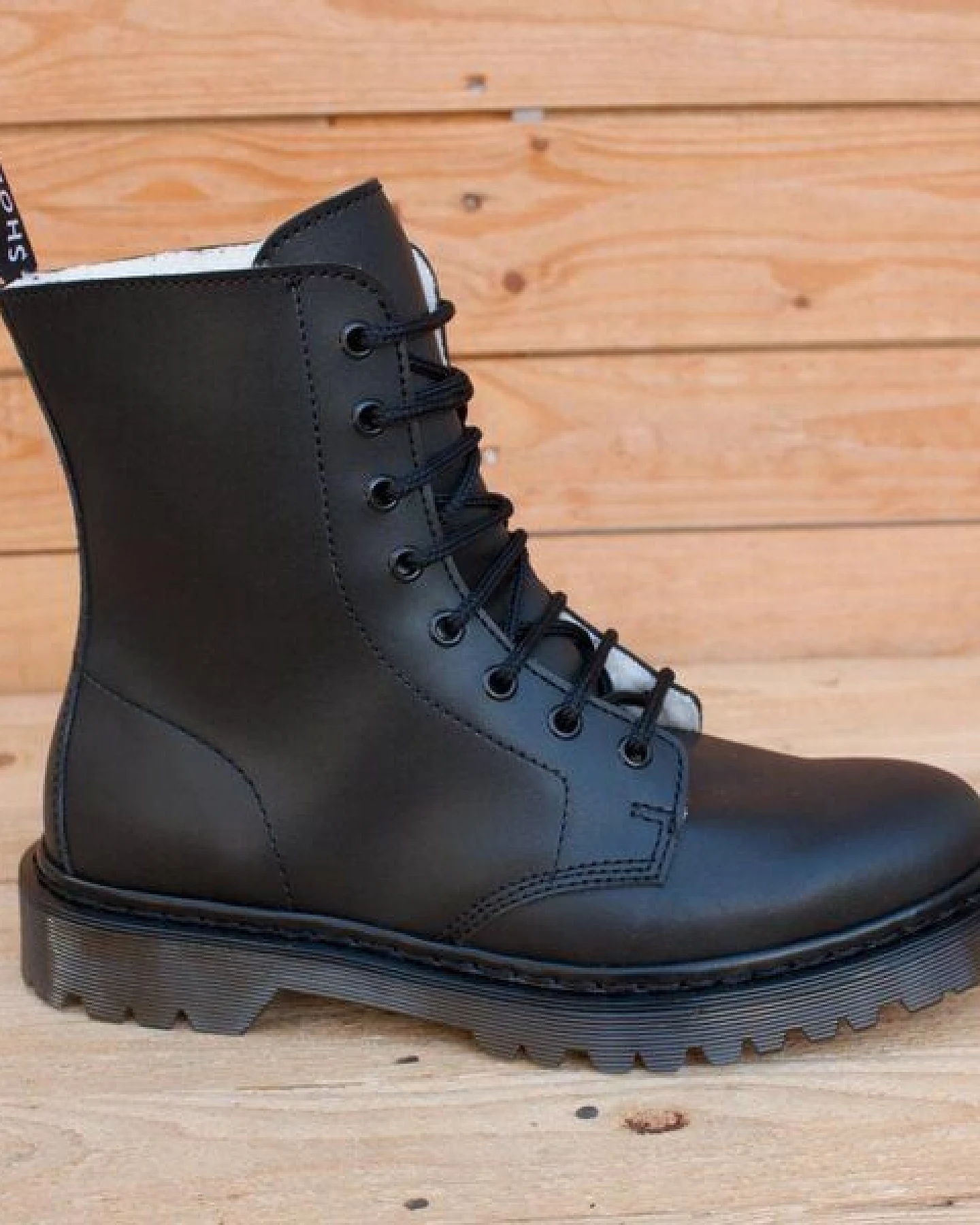 Shoezuu Vegan Shoezuu 8 Loch Zip Winterboots Mikrofaser / RC – Ansicht 3