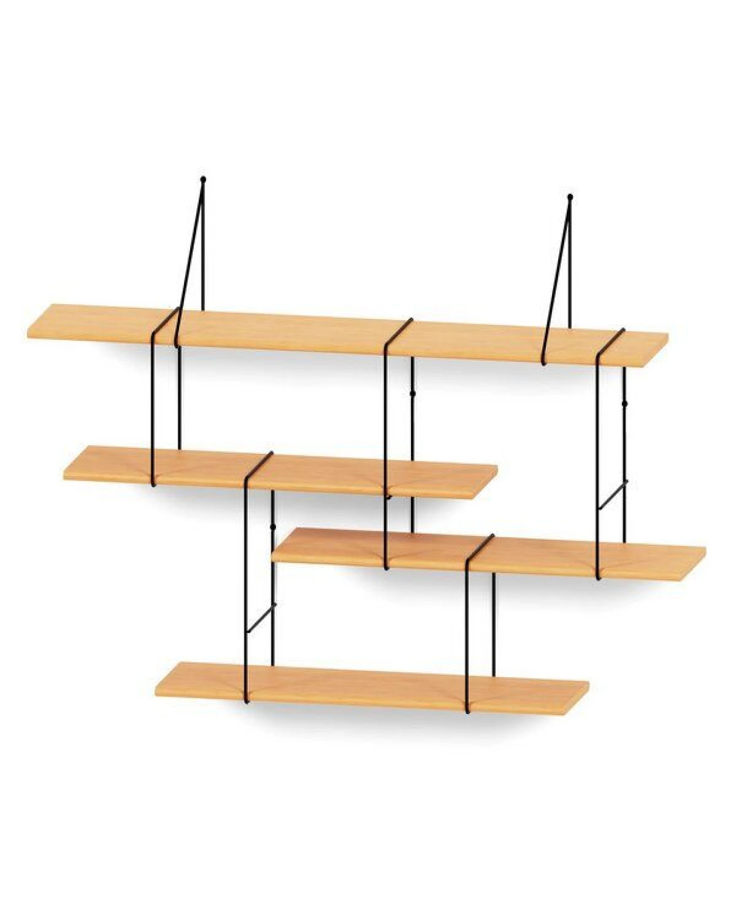Hausen Wandregal Link shelf set 1 beech / black – Ansicht 2