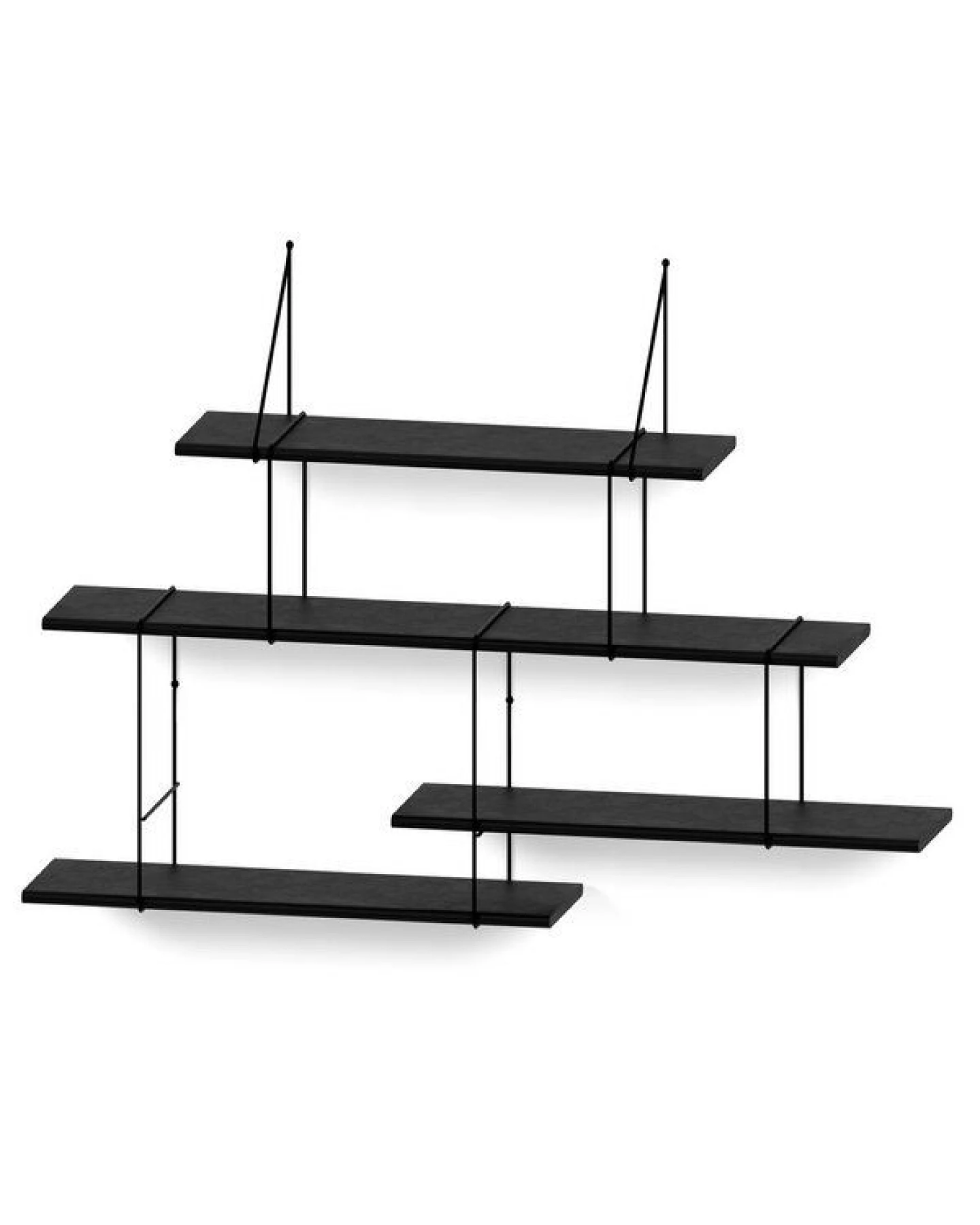 Hausen Wandregal LINK shelf set 2 black / black – Ansicht 2