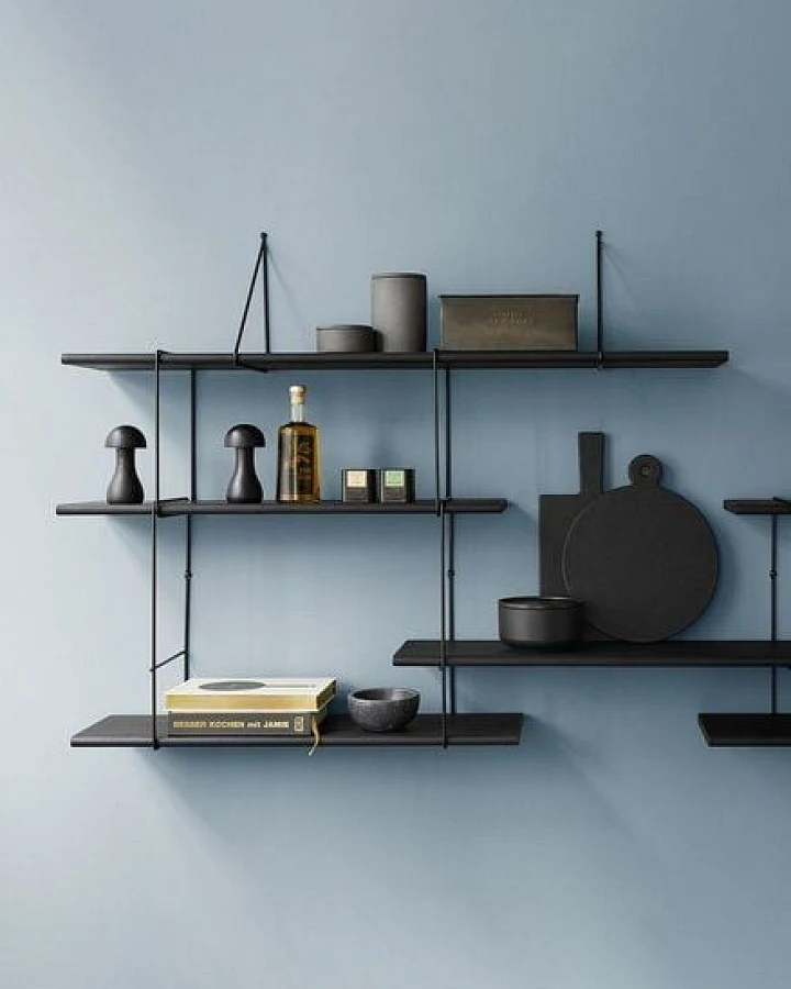 Hausen Wandregal Link shelf set 1 black / black