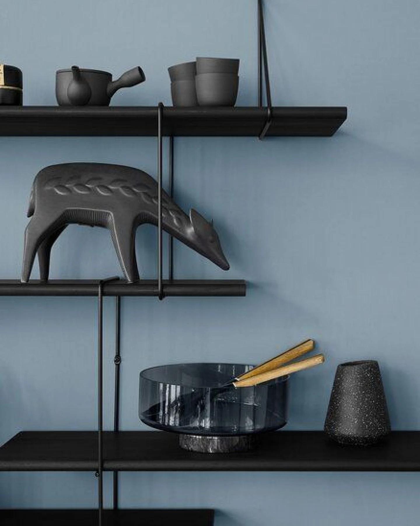 Hausen Wandregal Link shelf set 1 black / black – Ansicht 3